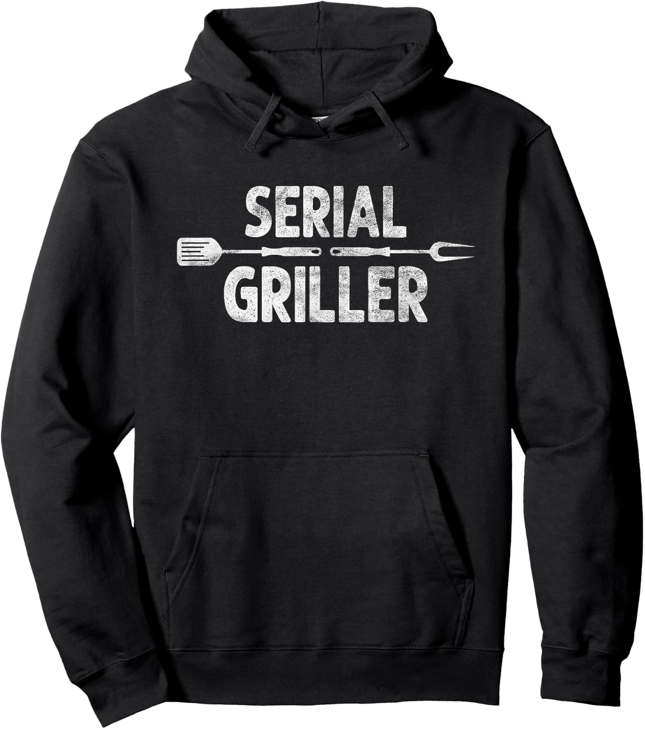 Serial Griller BBQ Distressed Grill master Chef Hoodie - Hoodie | Black