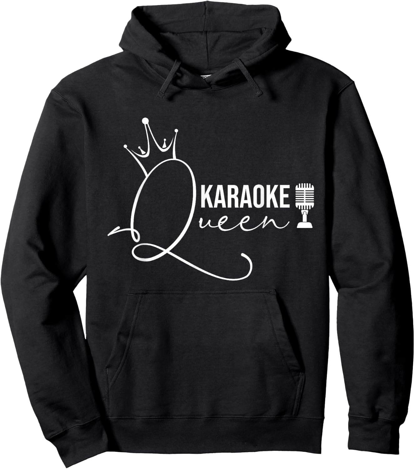 Karaoke Queen - Karaoke Gifts Funny Karaoke Outfit Hoodie - Hoodie | Black