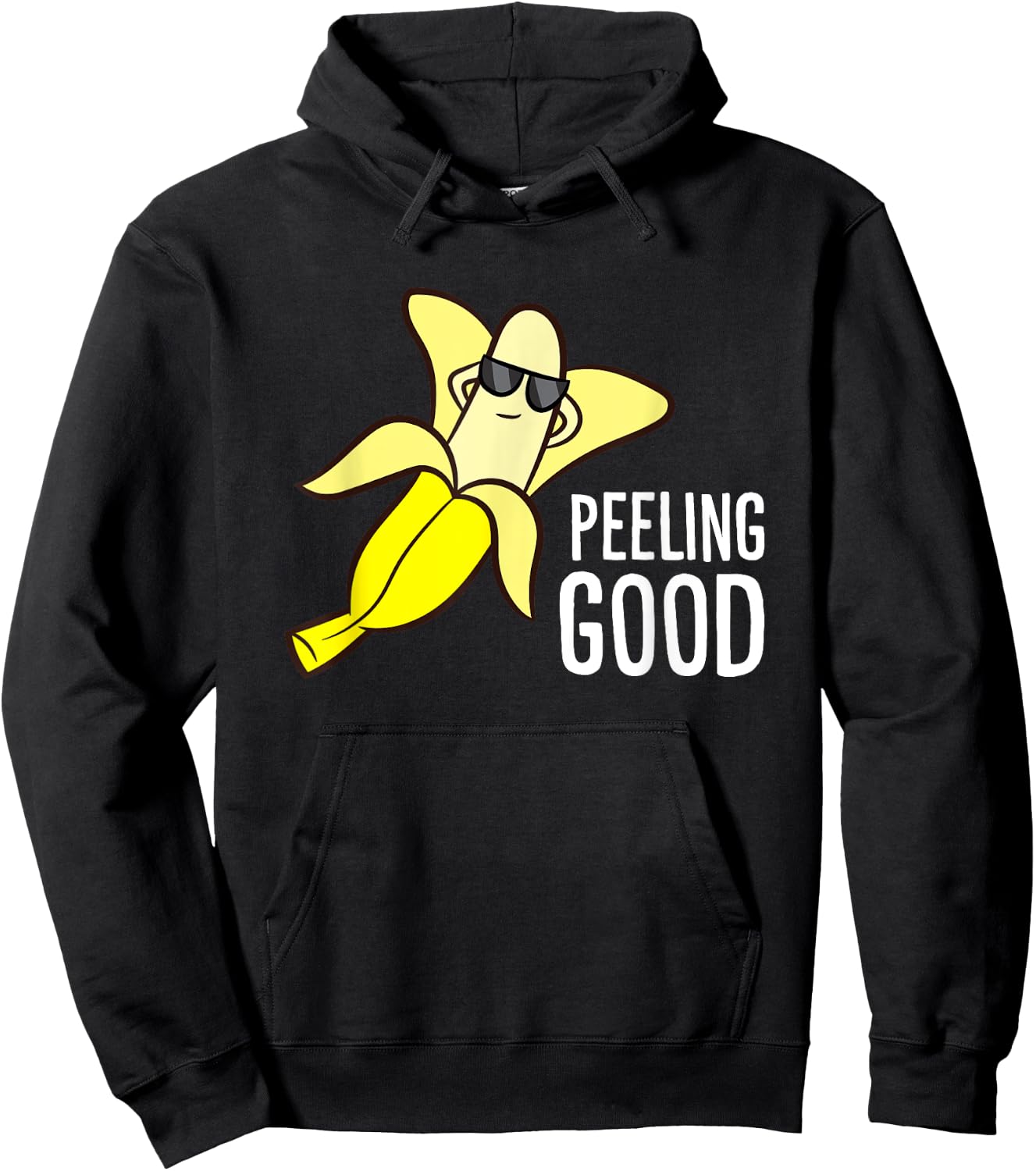 Banana Peeling Good Banana With Sunglasses Love Bananas Hoodie - Hoodie | Black