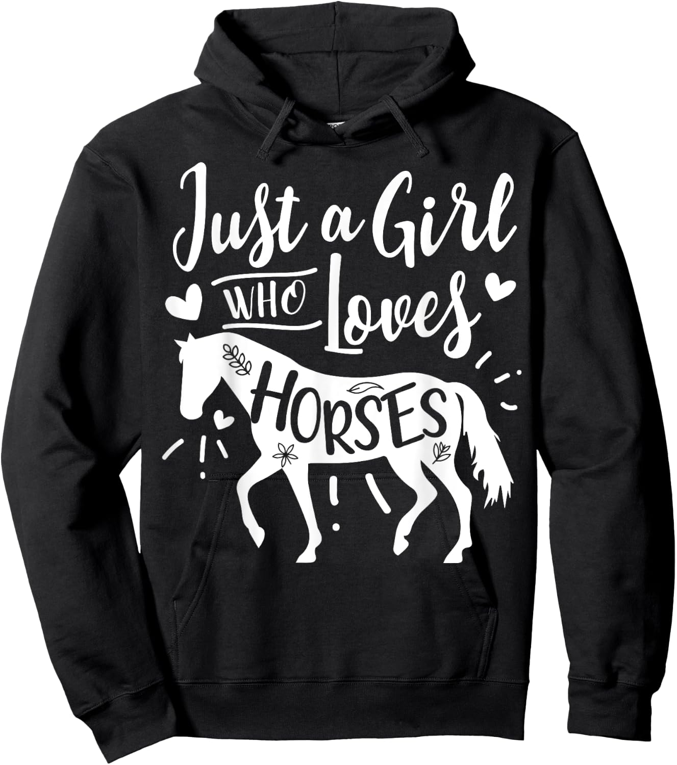 Just A Girl Who Loves Horses Hoodie - Hoodie | Black