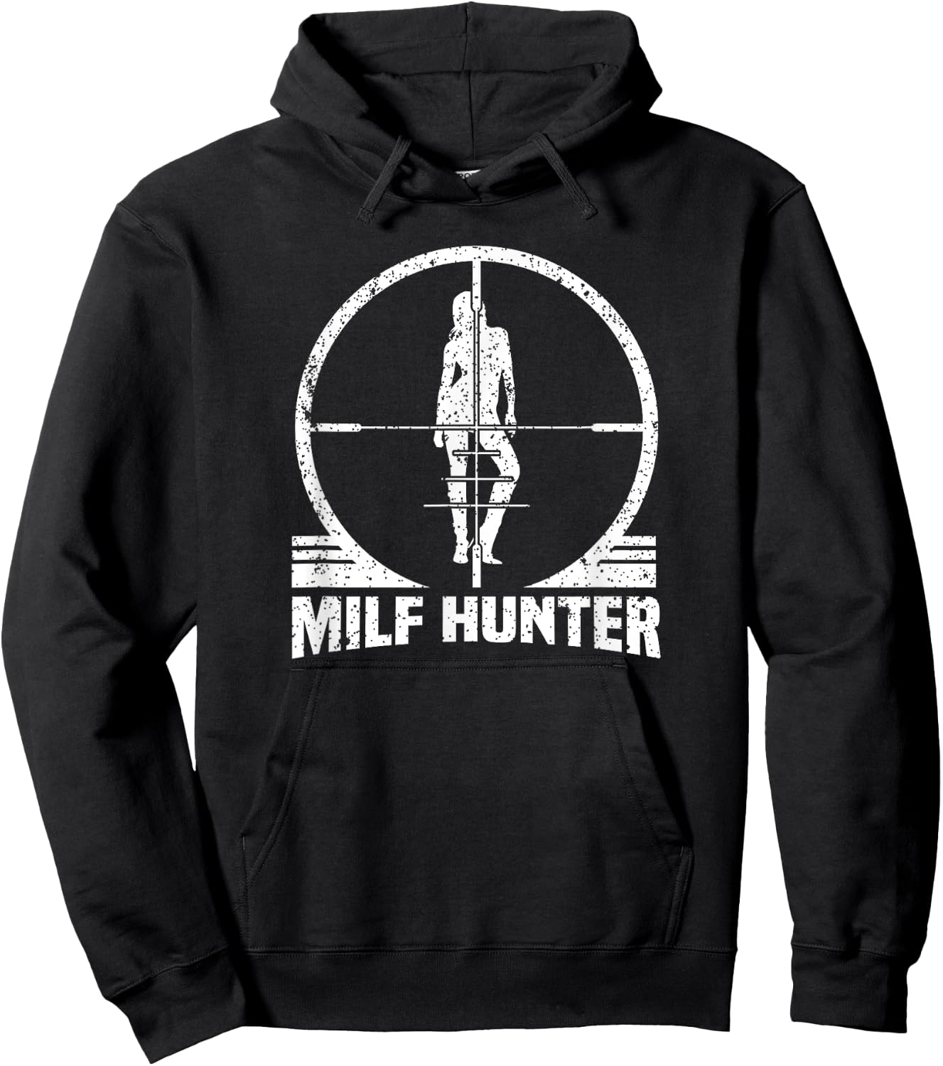 Milf Hunter Funny Adult Humour Joke Who Love Milfs Hoodie - Hoodie | Black