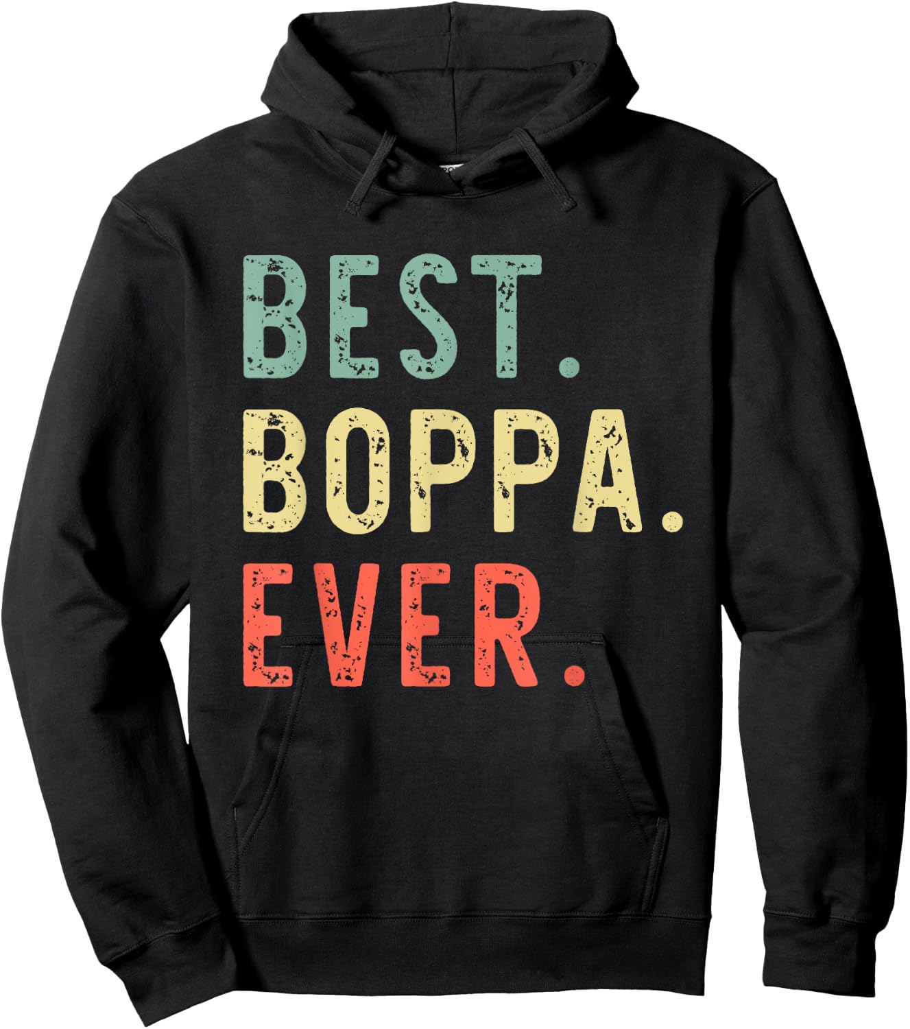 Best Boppa Ever Funny Retro Vintage Hoodie - Hoodie | Black