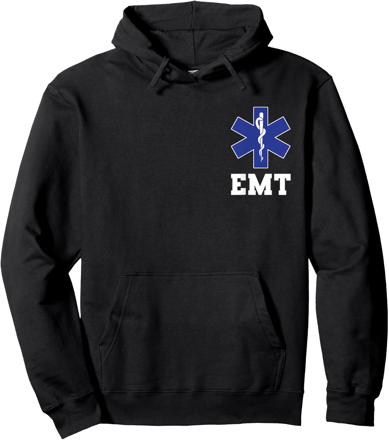 EMT Shirt EMS Paramedic Thin White Line Two-Sided EMT Gift Hoodie - Hoodie | Black