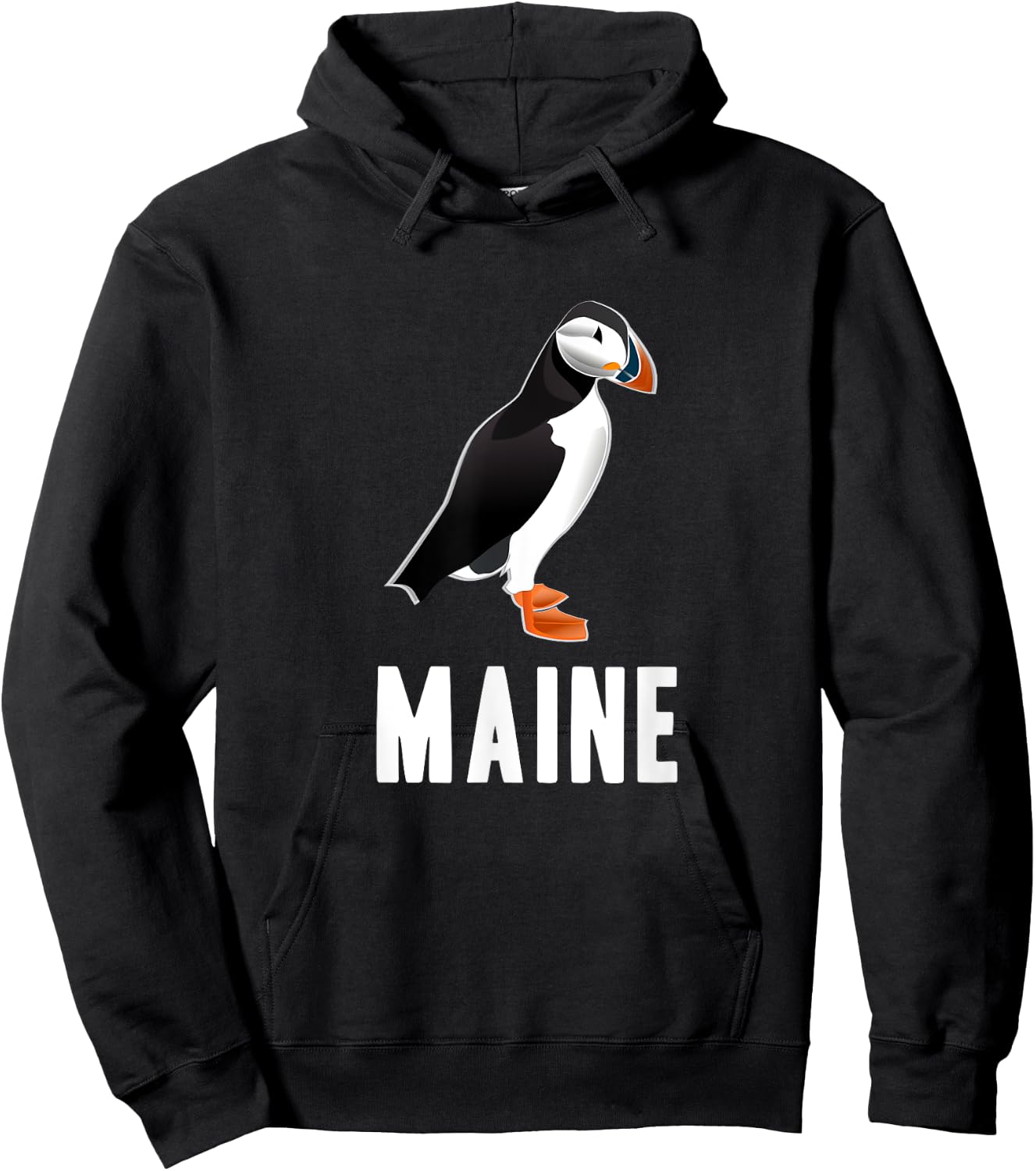 Puffin Bird Watching in Maine Souvenir Gift Hoodie - Hoodie | Black