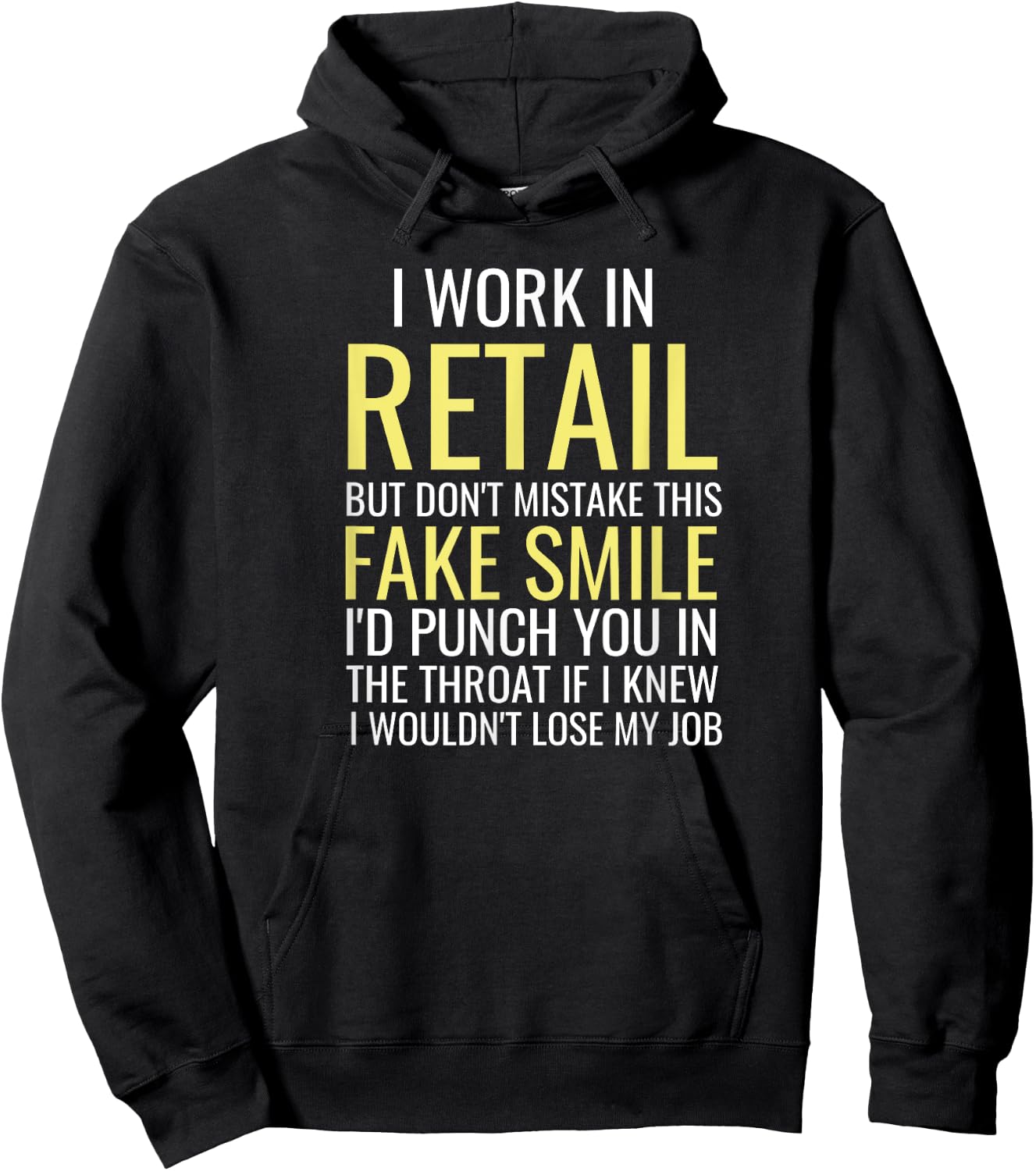 Retail Worker Funny Phrase Saying Salesperson Cashier Gift Hoodie - Hoodie | Black