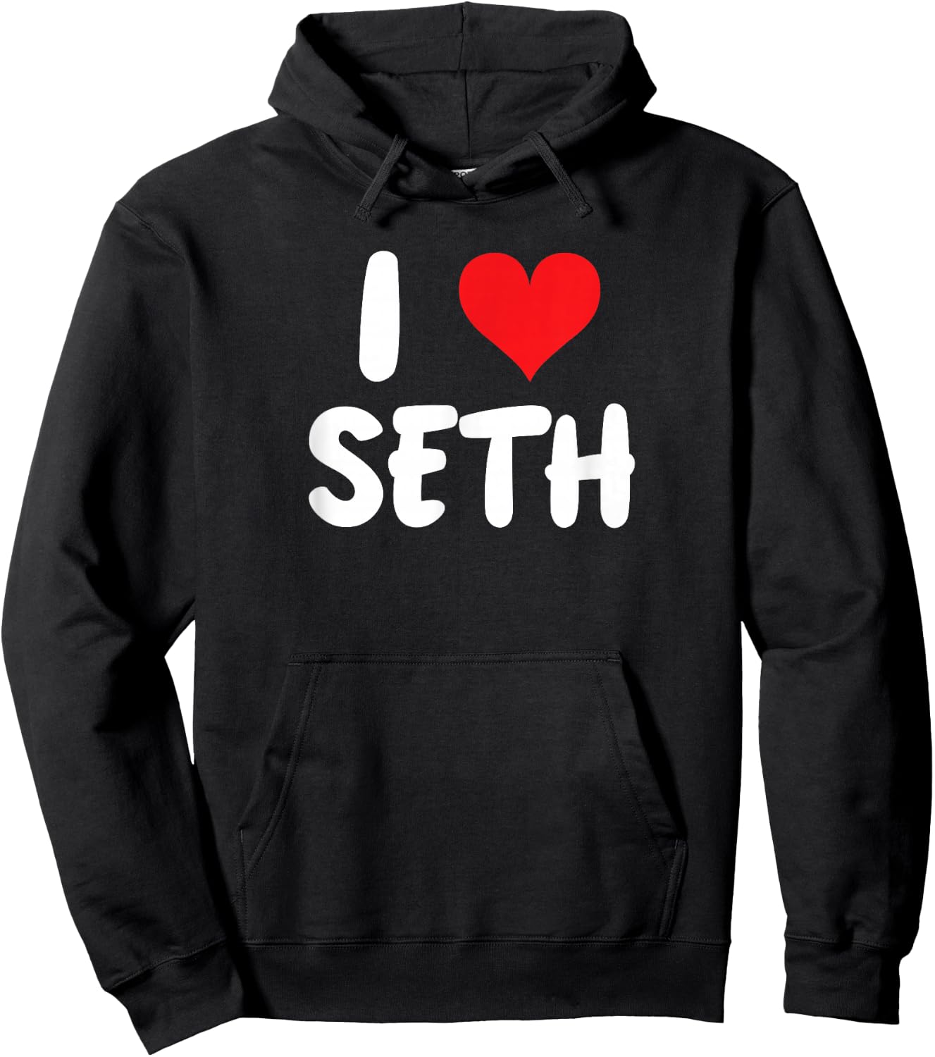 I Love Seth - Heart - Name Hoodie - Hoodie | Black
