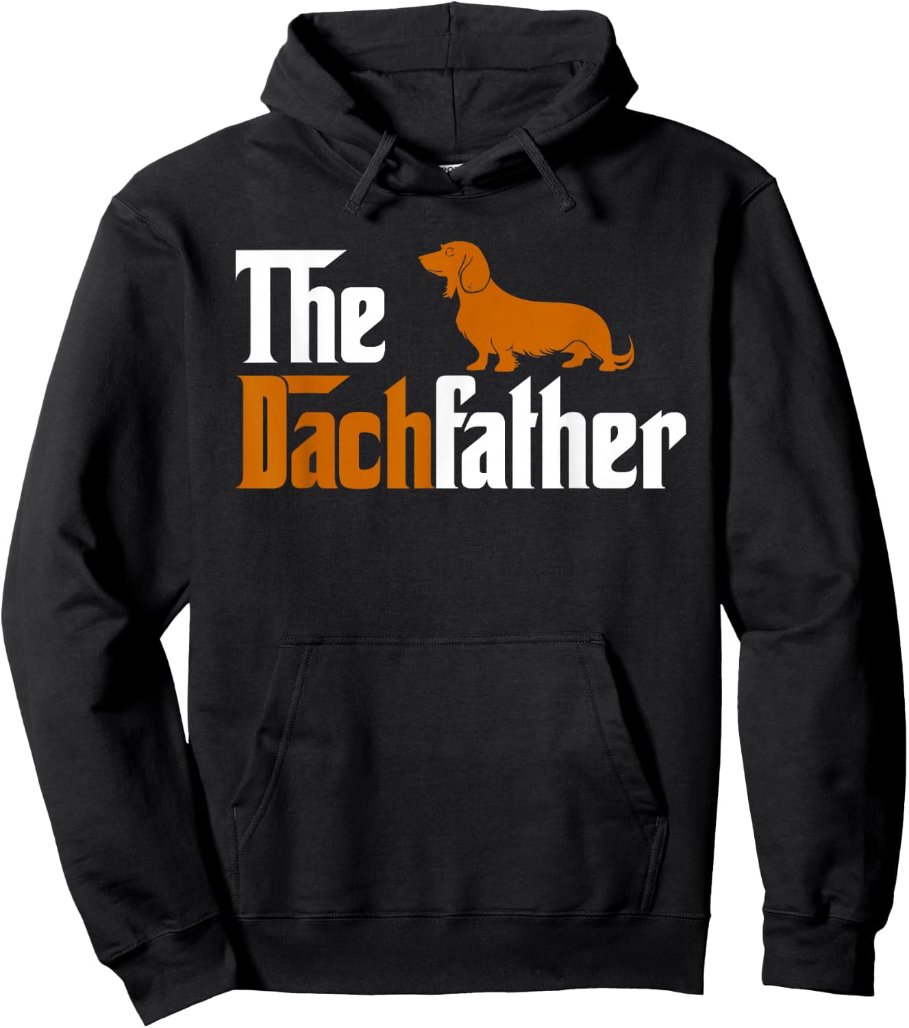 Vintage The Dachfather Matching Dachshund Dog Lover Owner Hoodie - Hoodie | Black