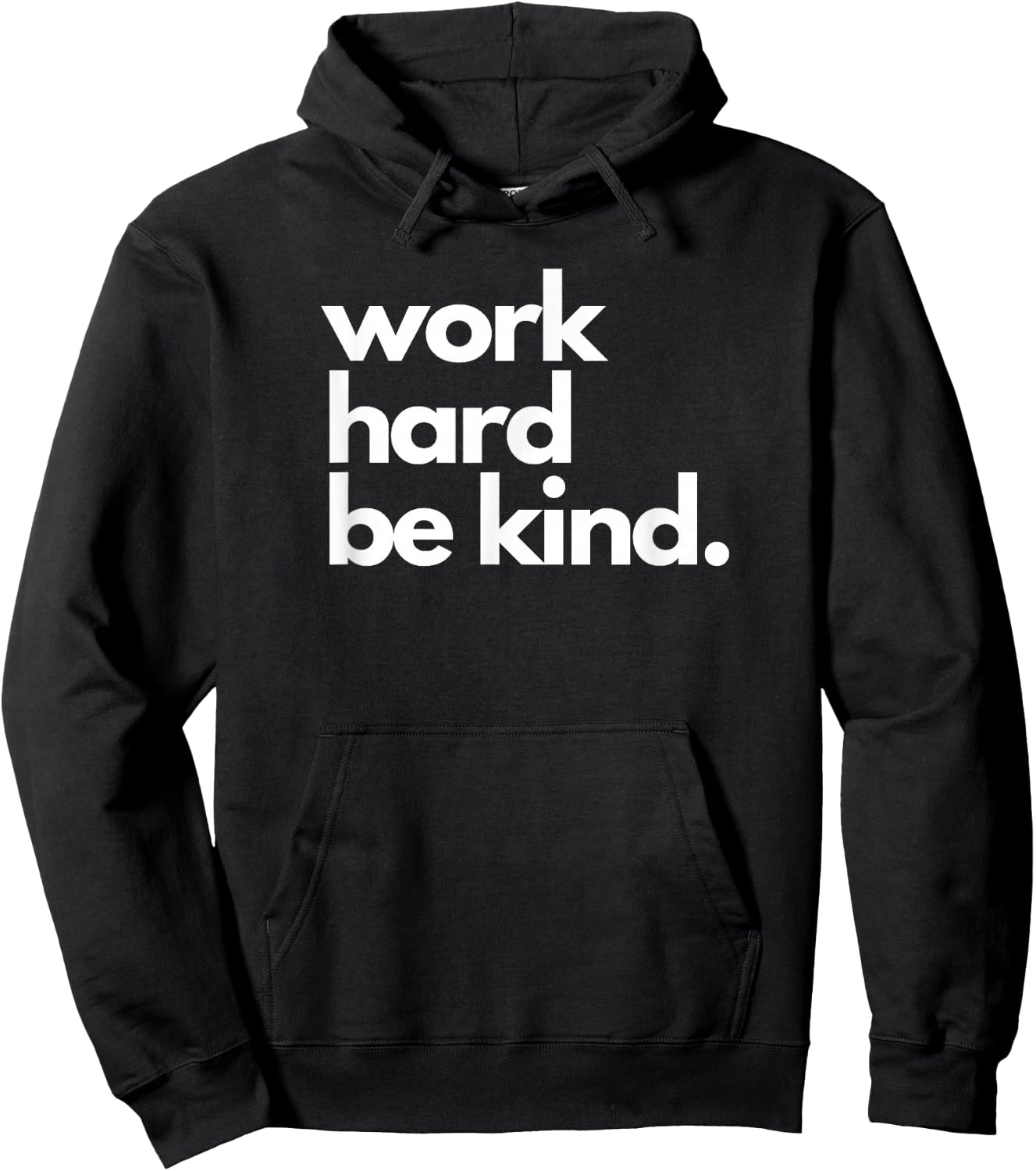 Work Hard Be Kind Inspirational Motivational Workout Apparel Hoodie - Hoodie | Black