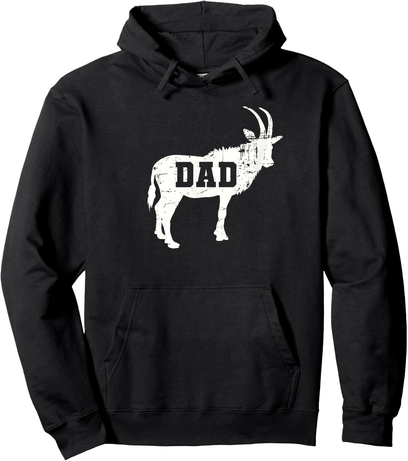 Goat Dad All Time Greatest Vintage Hoodie - Hoodie | Black