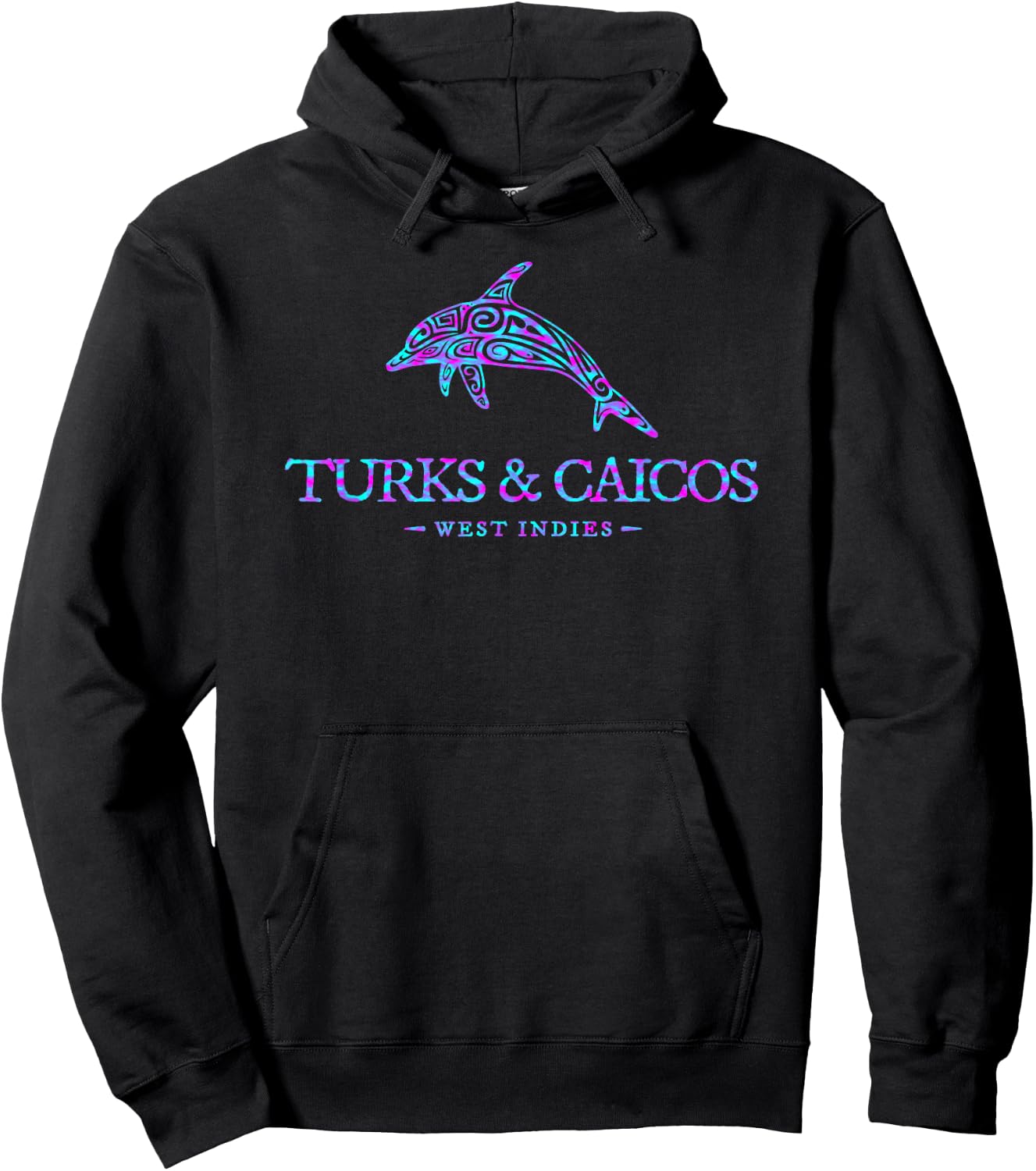 Turks and Caicos Islands Dolphin Boys Girls Toddler Hoodie - Hoodie | Black