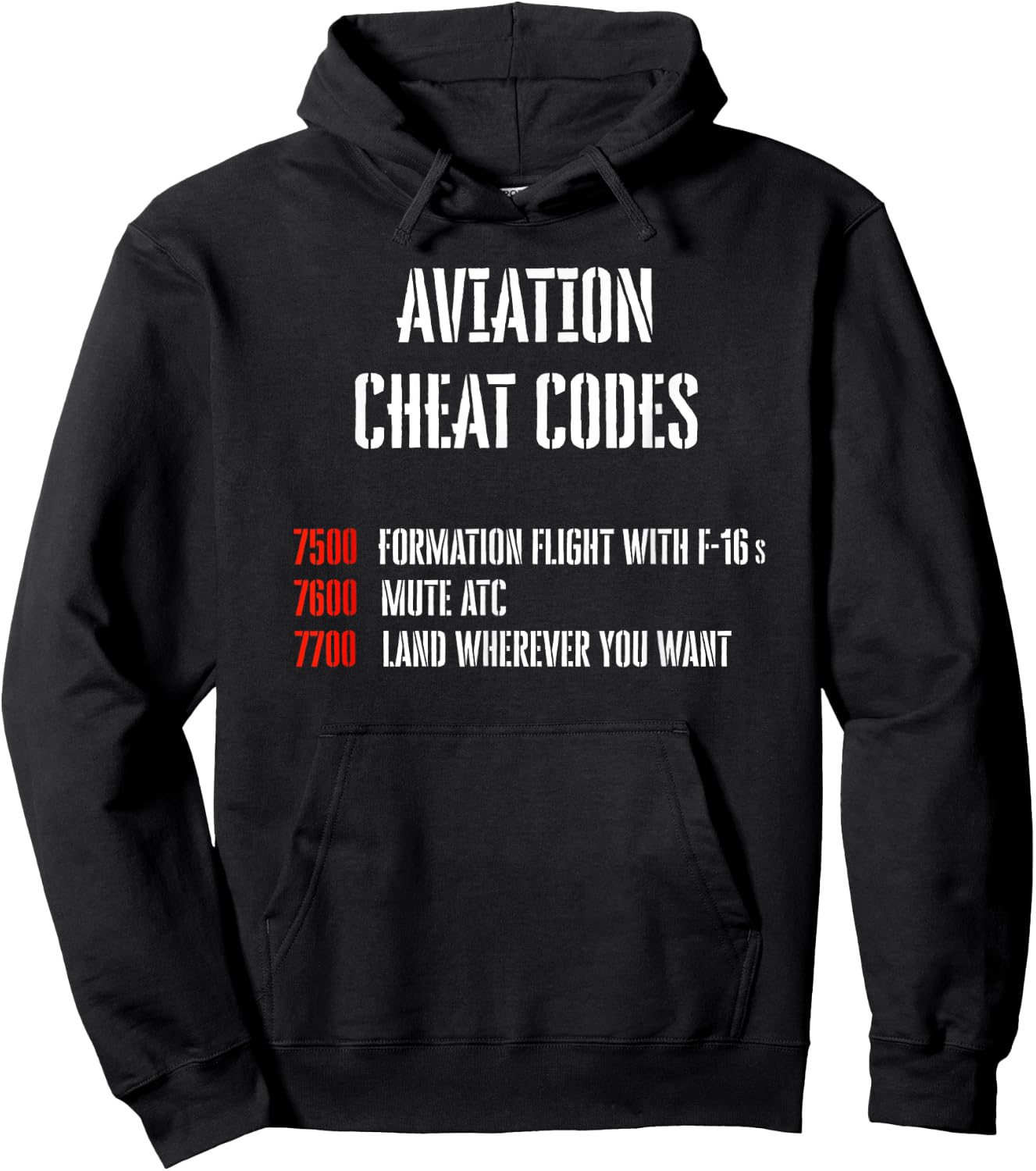 Aviation Cheat Codes Transponder Funny Pilot Gift Hoodie - Hoodie | Black