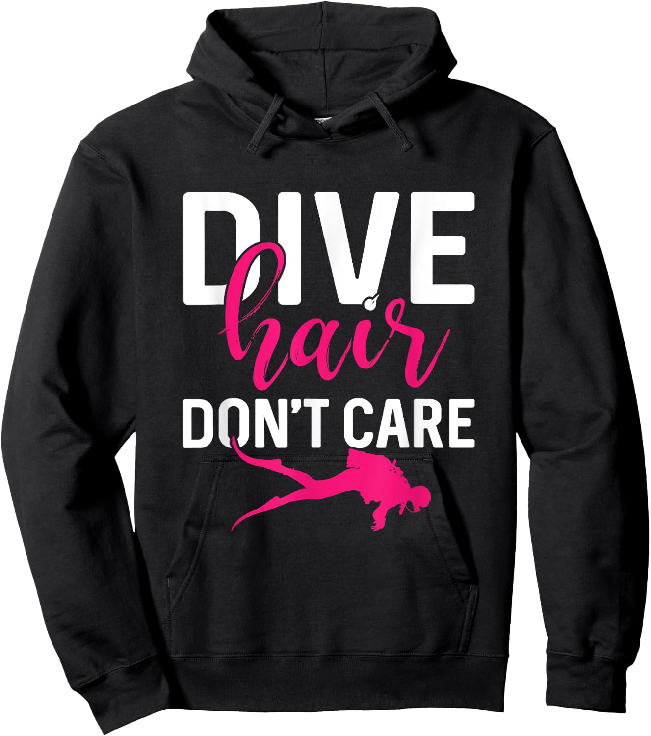 Dive Hair Don't Care Funny Scuba Diving Dive Diver Women Hoodie - Hoodie | Black