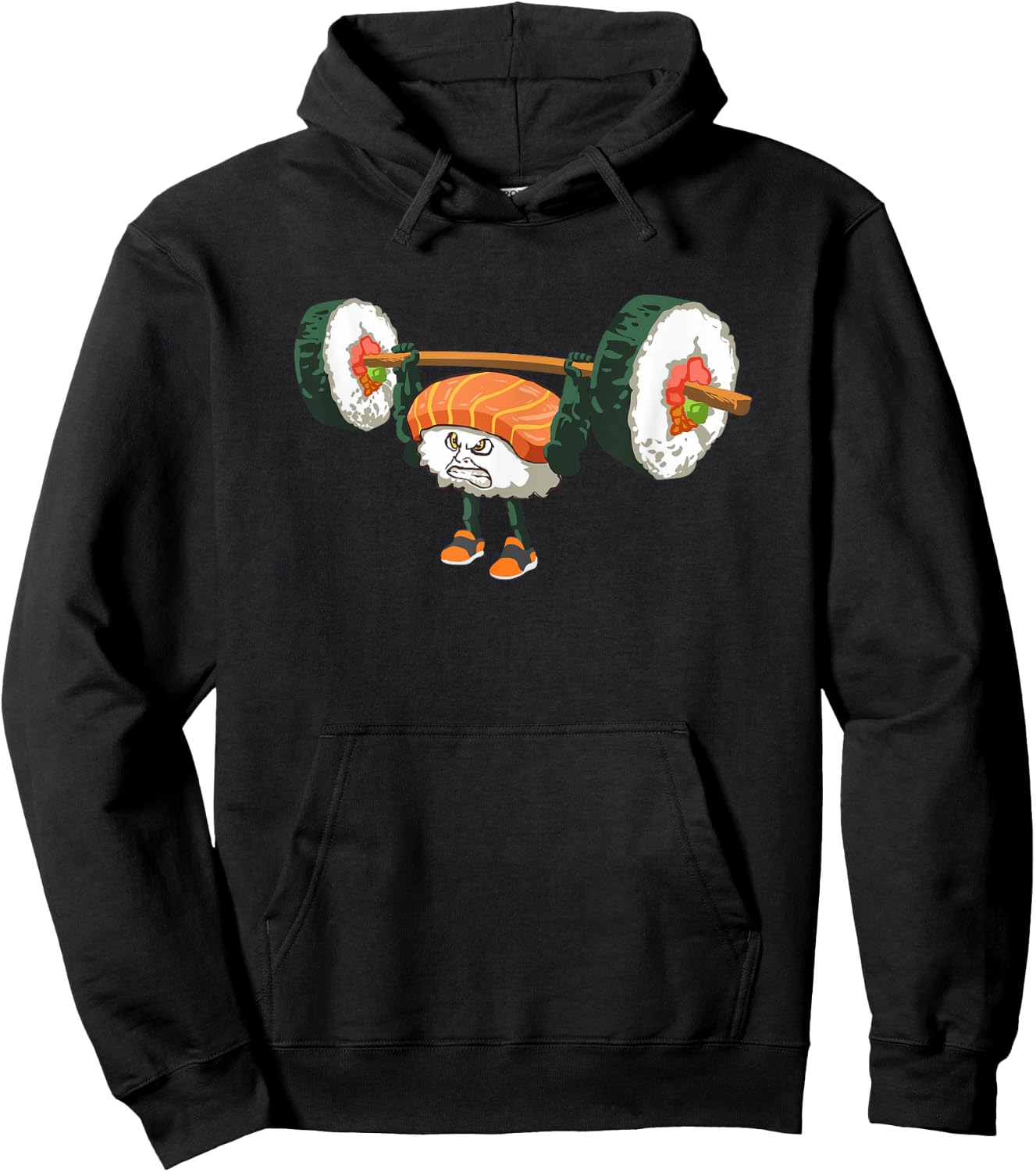 Funny Weightlifting Gift A Sushi Loving Weightlifter Hoodie - Hoodie | Black