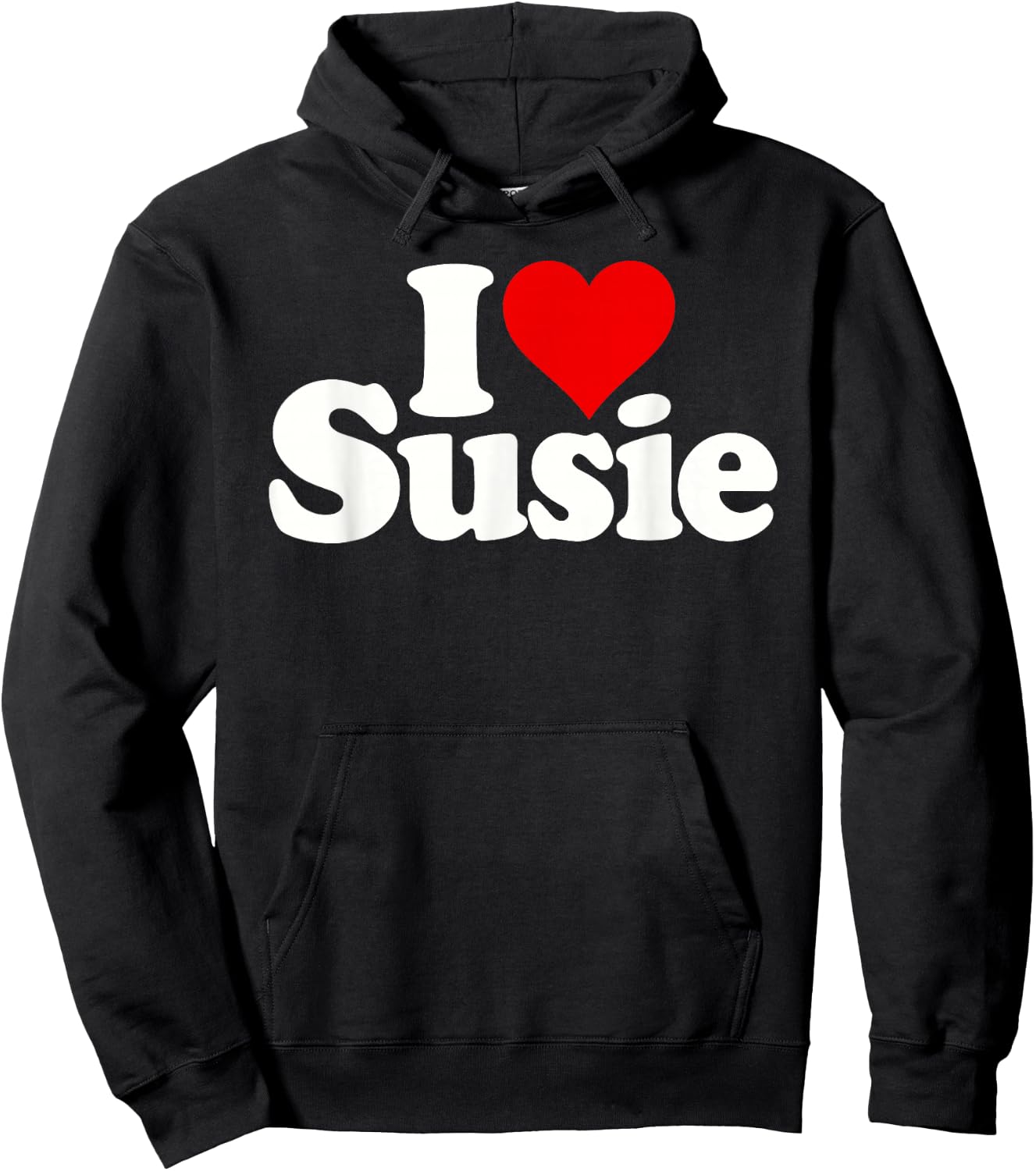 I Love Heart Susie Suzy Susan Hoodie - Hoodie | Black