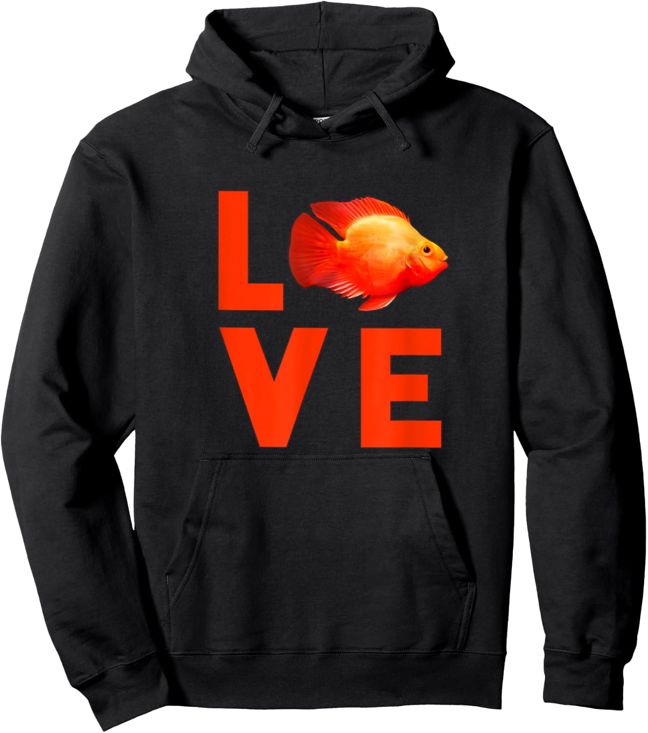 Red Blood Parrot Cichlid Monster Aquarium Fish Gift Hoodie - Hoodie | Black