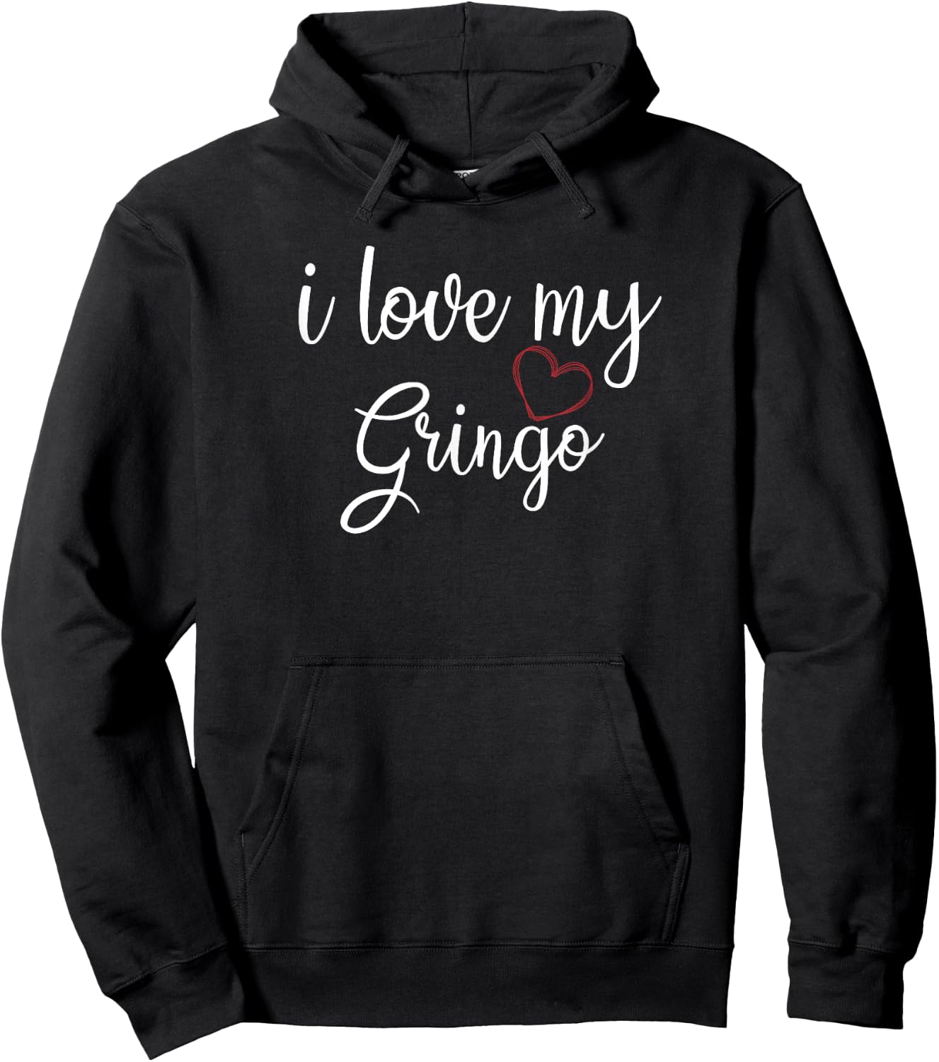 I Love My Gringo Valentine's Day Mexican Wife Girlfriend Hoodie - Hoodie | Black
