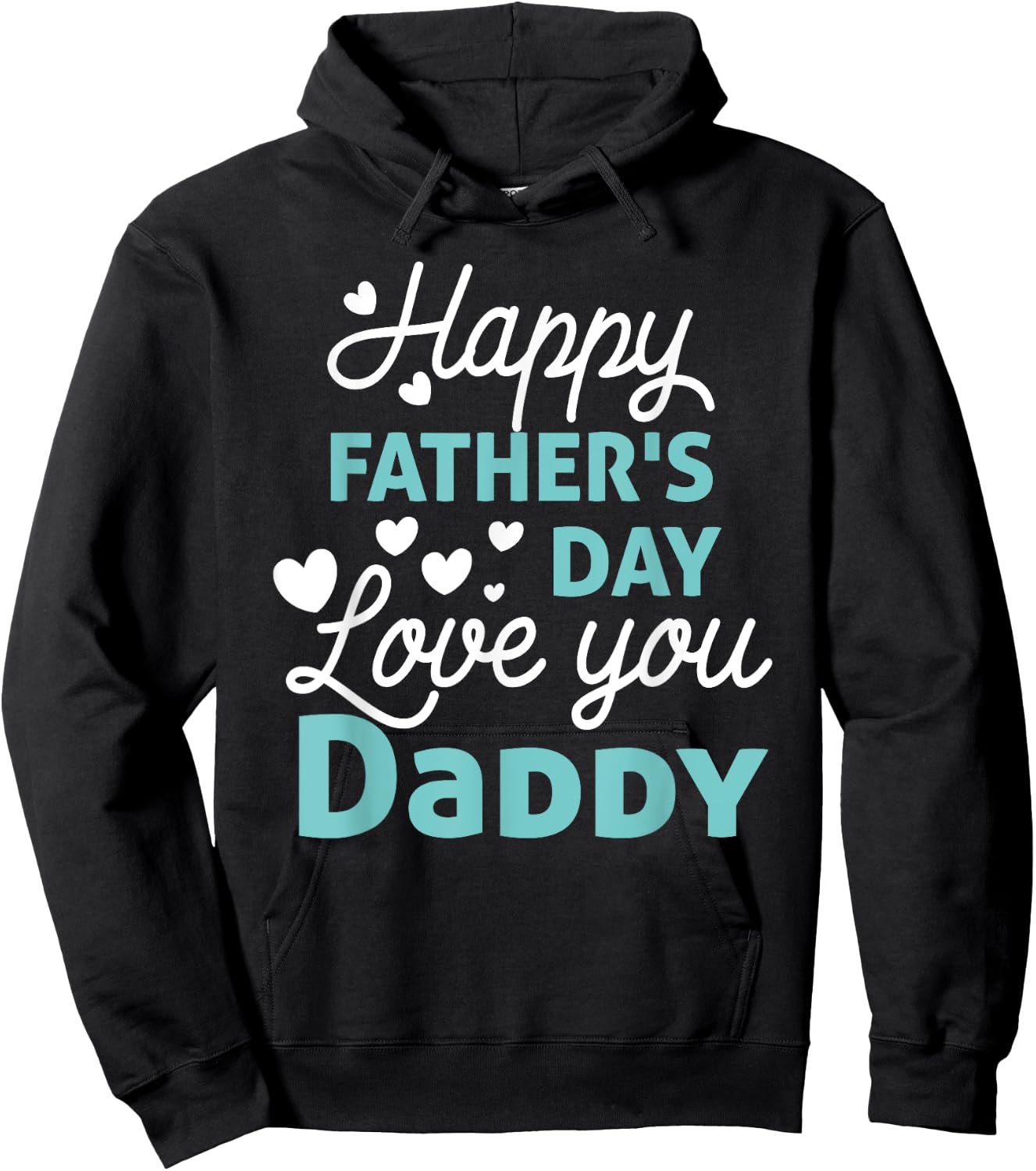 Happy Fathers Day Daddy Shirt 2025 for Dad Kids Hoodie - Hoodie | Black