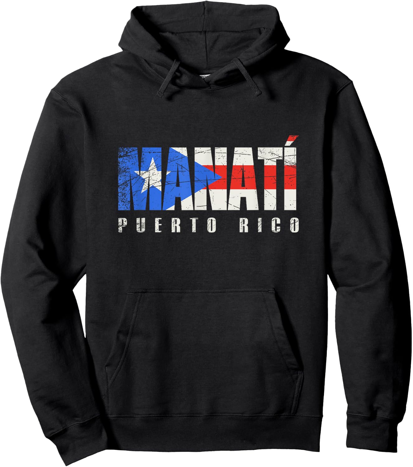 Puerto Rican flag Manatí Puerto Rico Hoodie - Hoodie | Black