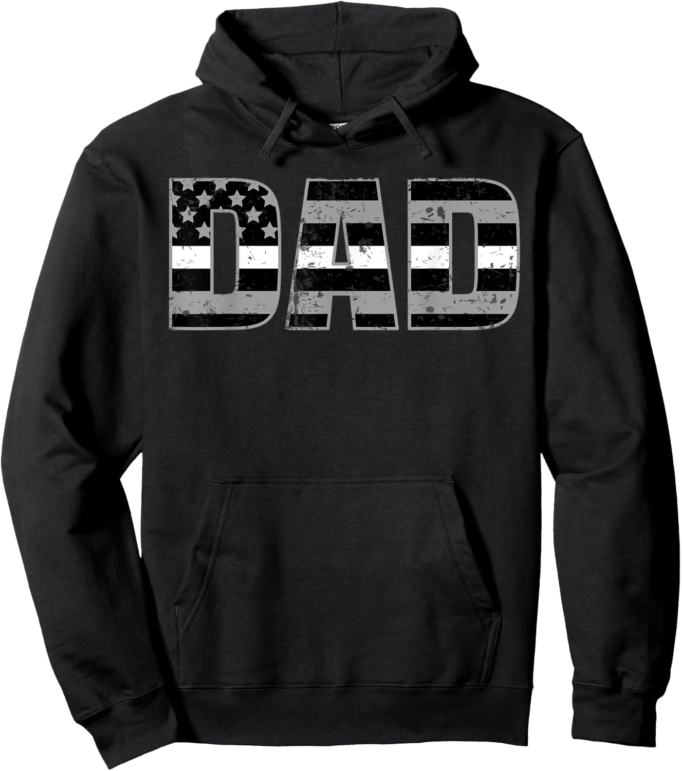 Ems Officer Dad Shirt Thin Line In White Daddy Father Shirt Hoodie - Hoodie | Black