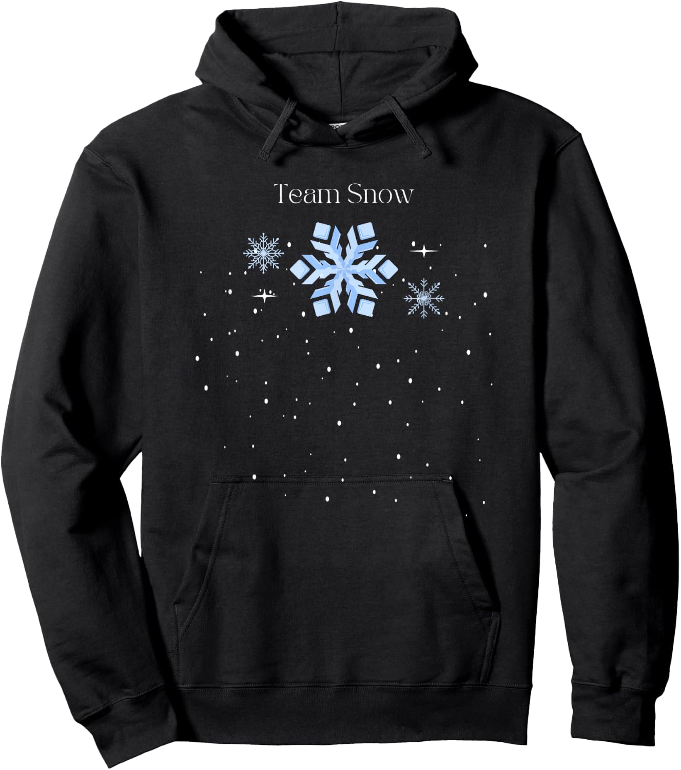 Team Snow Queen Nutcracker Ballet Christmas Snowflake Dancer Hoodie - Hoodie | Black