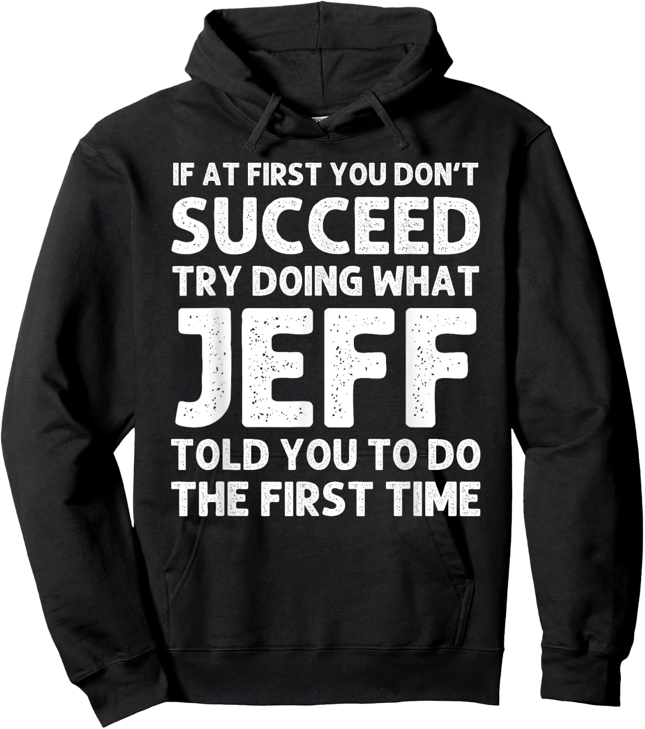 JEFF Gift Name Personalized Birthday Funny Christmas Joke Hoodie - Hoodie | Black