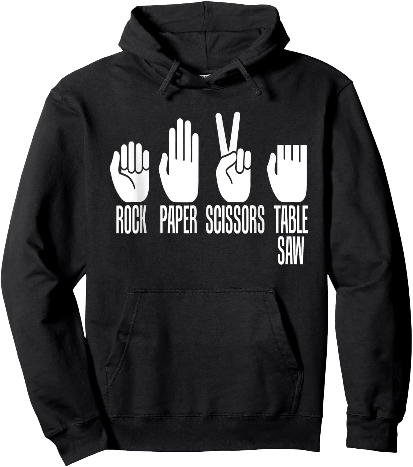 Rock Paper Scissors Table Saw Game Master Carpenter Print Hoodie - Hoodie | Black
