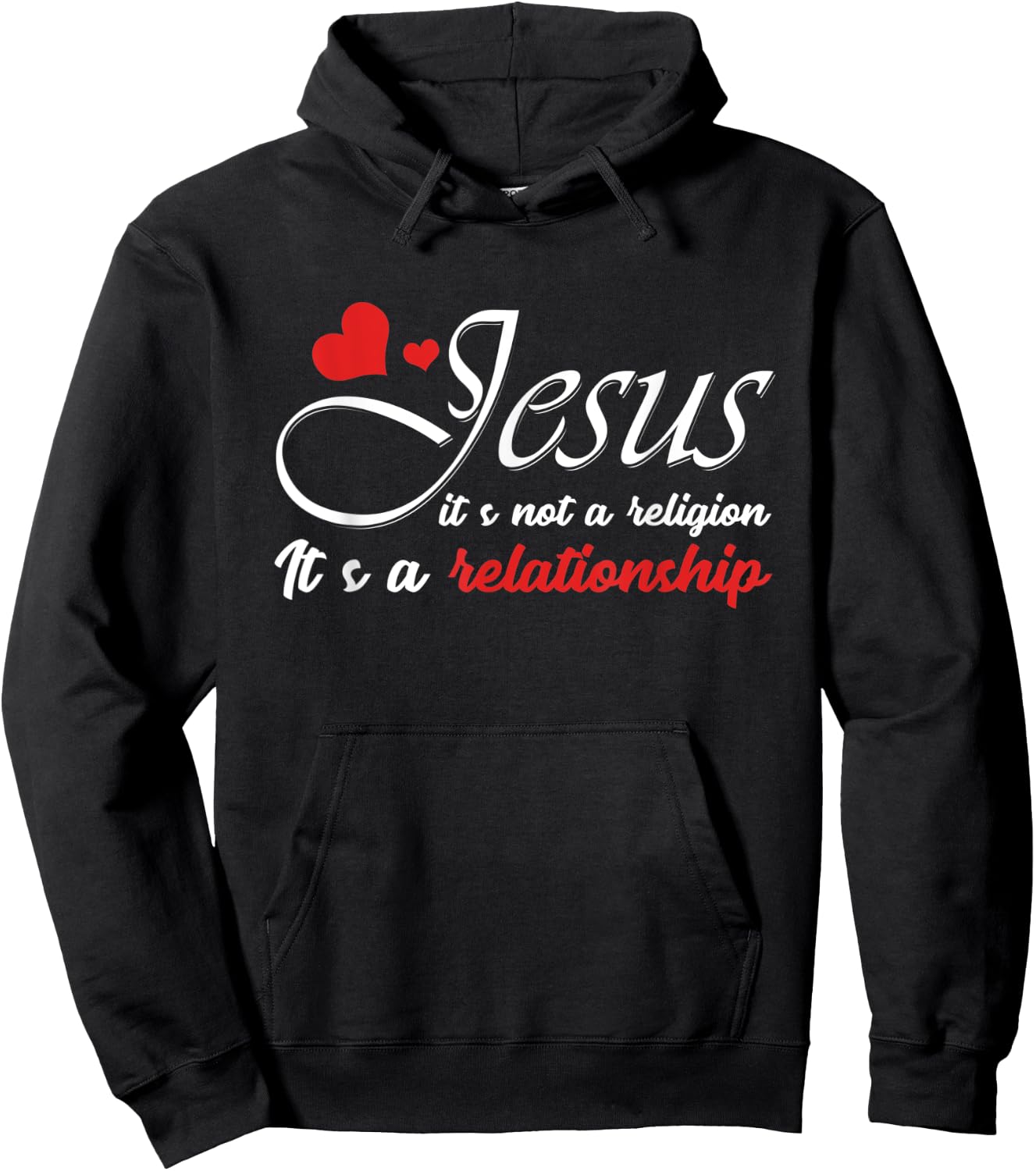 Jesus Is Not A Religion, But A Relationship Graphic Hoodie - Hoodie | Black