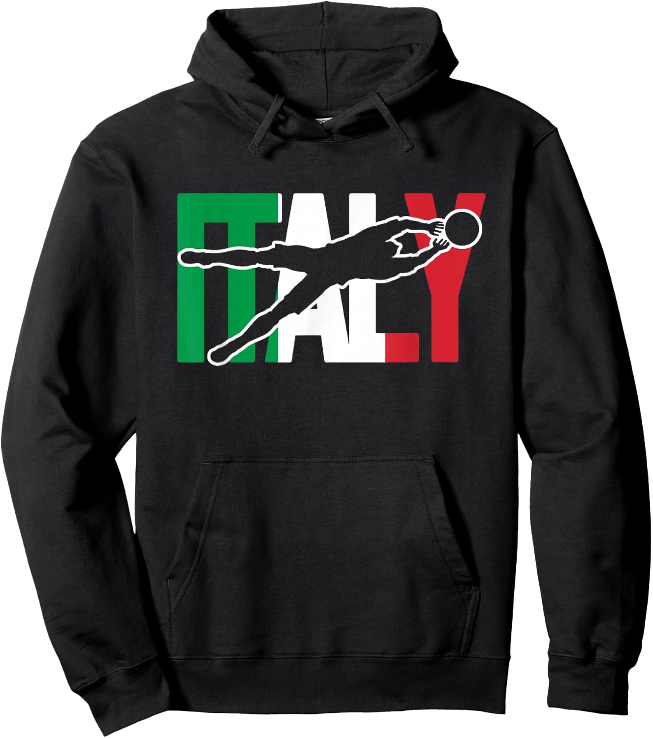Italy Soccer Jersey Italia Azzurri Gifts for Italian Soccer Hoodie - Hoodie | Black