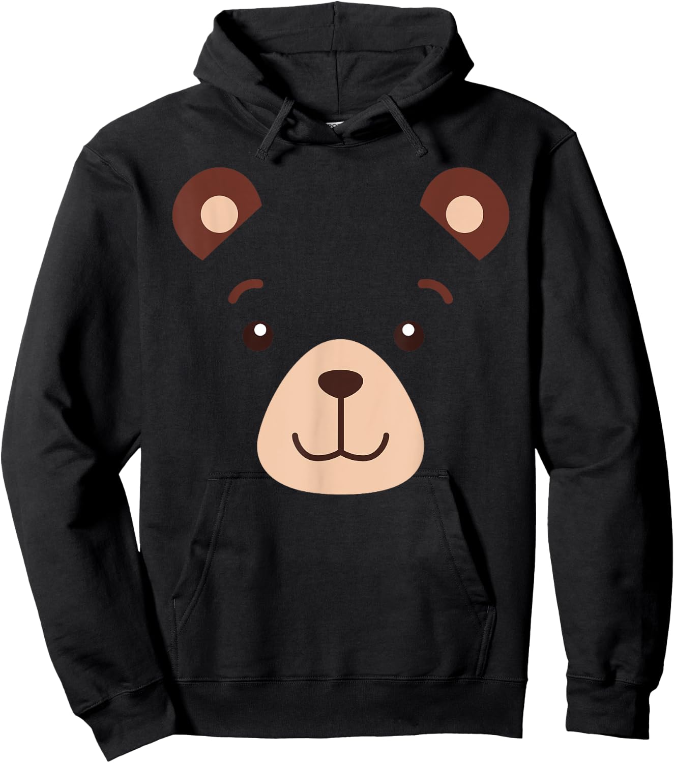 Bear Face Halloween Costume Kids Boy Girl Adult Gift Hoodie - Hoodie | Black