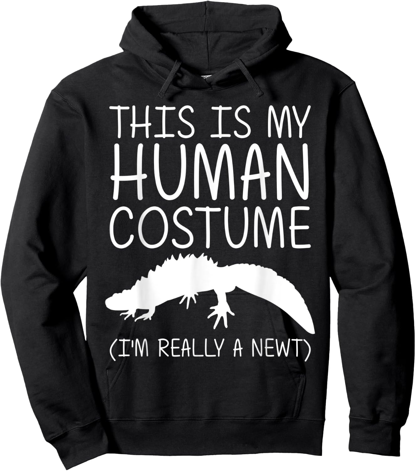 Newt Easy Halloween Human Costume Salamander Pet DIY Gift Hoodie - Hoodie | Black