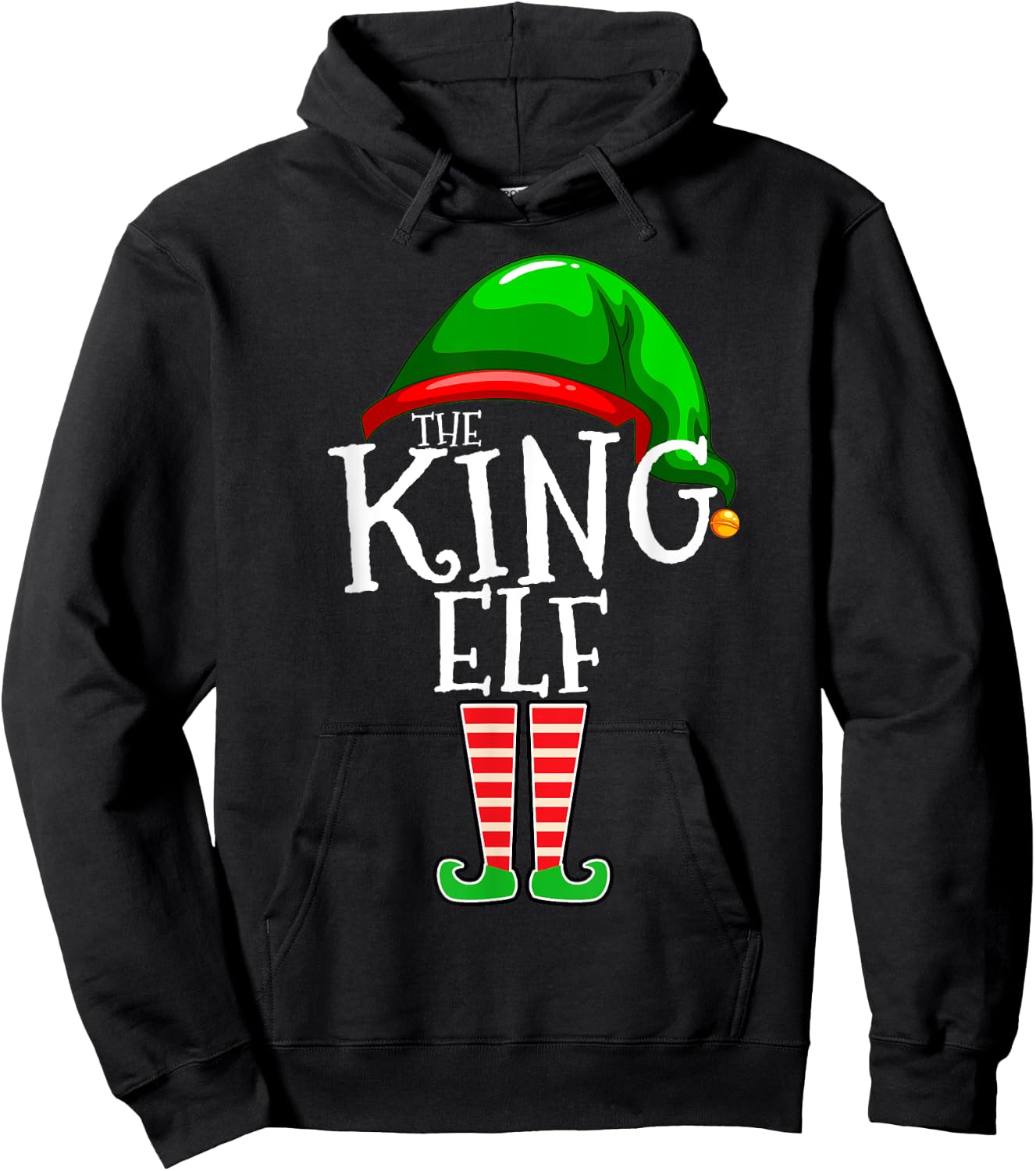 The King Elf Family Matching Group Christmas Gift Couple Hoodie - Hoodie | Black