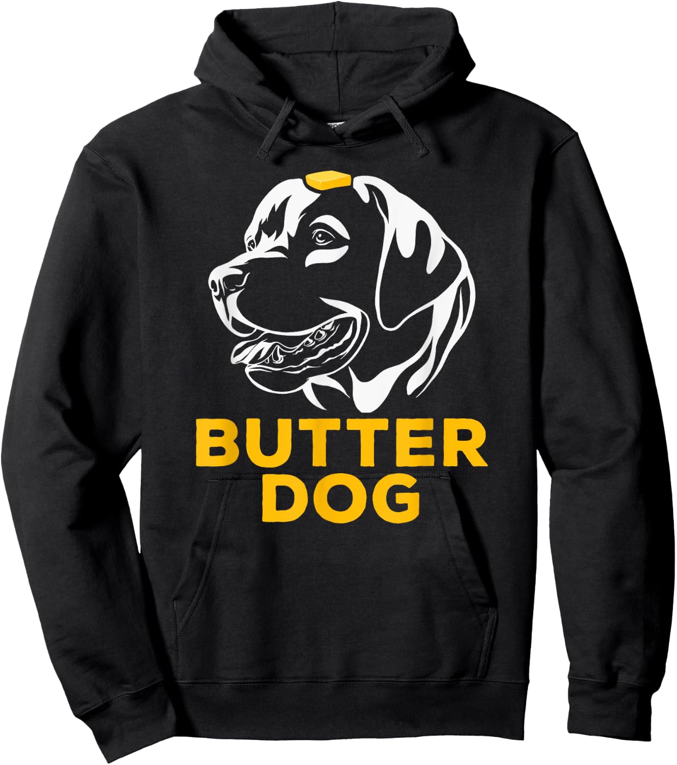 Butter Dog - The Dog With The Butter On Him Funny Meme Men Women Hoodie - Hoodie | Black