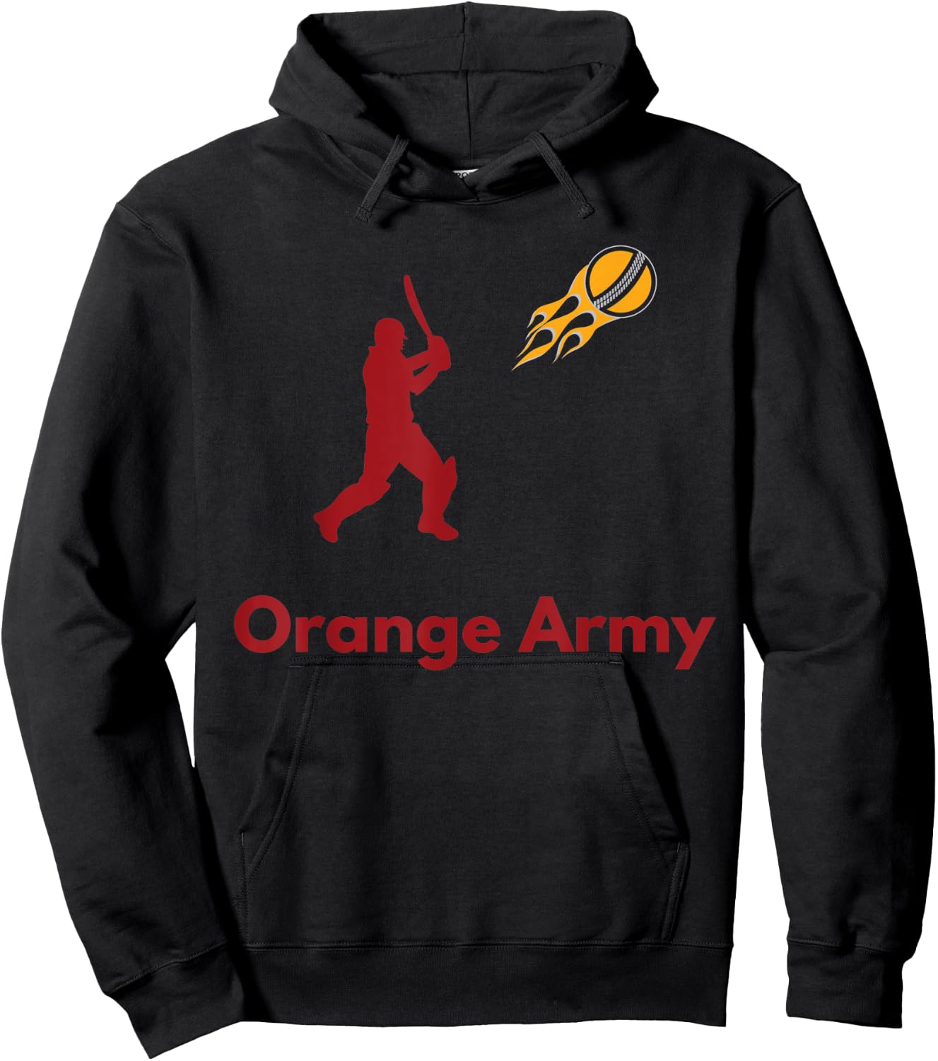 Hyderabad Cricket Fans Orange Army Hoodie - Hoodie | Black