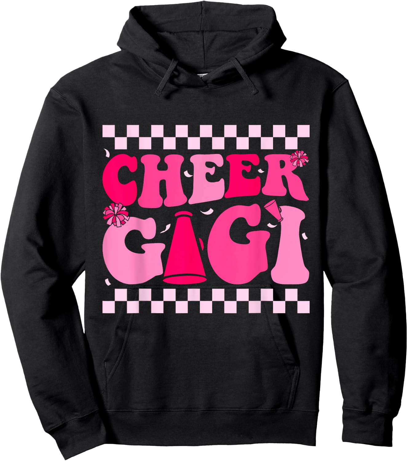Cheer Gigi Cheerleading Cheerleader Grandma Women Cheer Hoodie - Hoodie | Black
