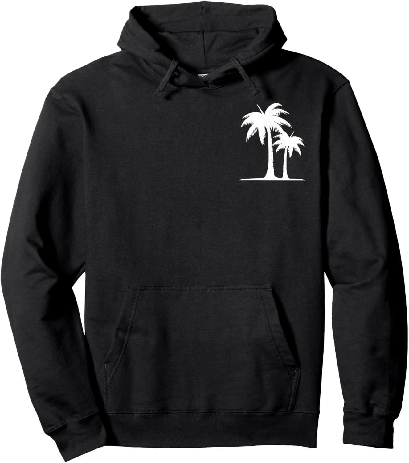 Cool Summer Vacation Men Women Beach Palm Tree Hoodie - Hoodie | Black