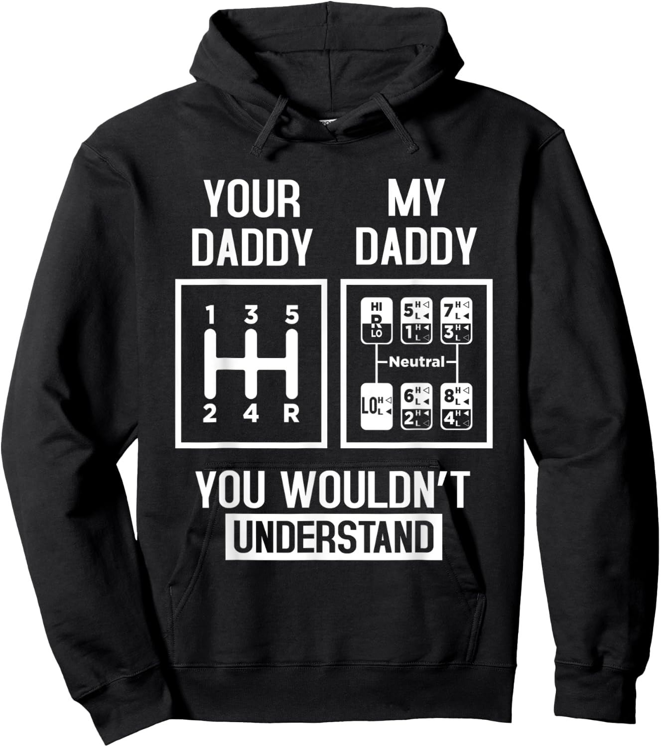 18 Wheeler Semi Truck Tractor Trailer Trucker Cool Dad Hoodie - Hoodie | Black