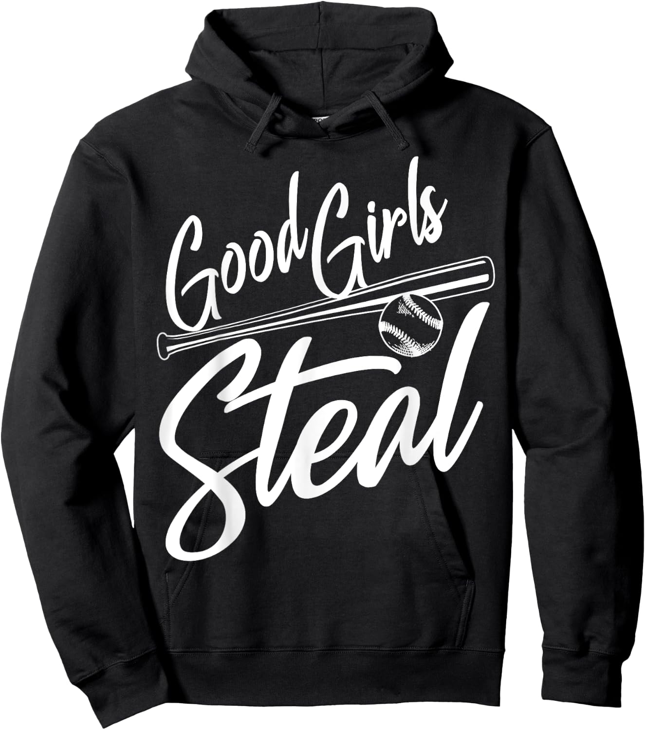 Softball Art Good Girls Steal Baseball Pitcher Hoodie - Hoodie | Black