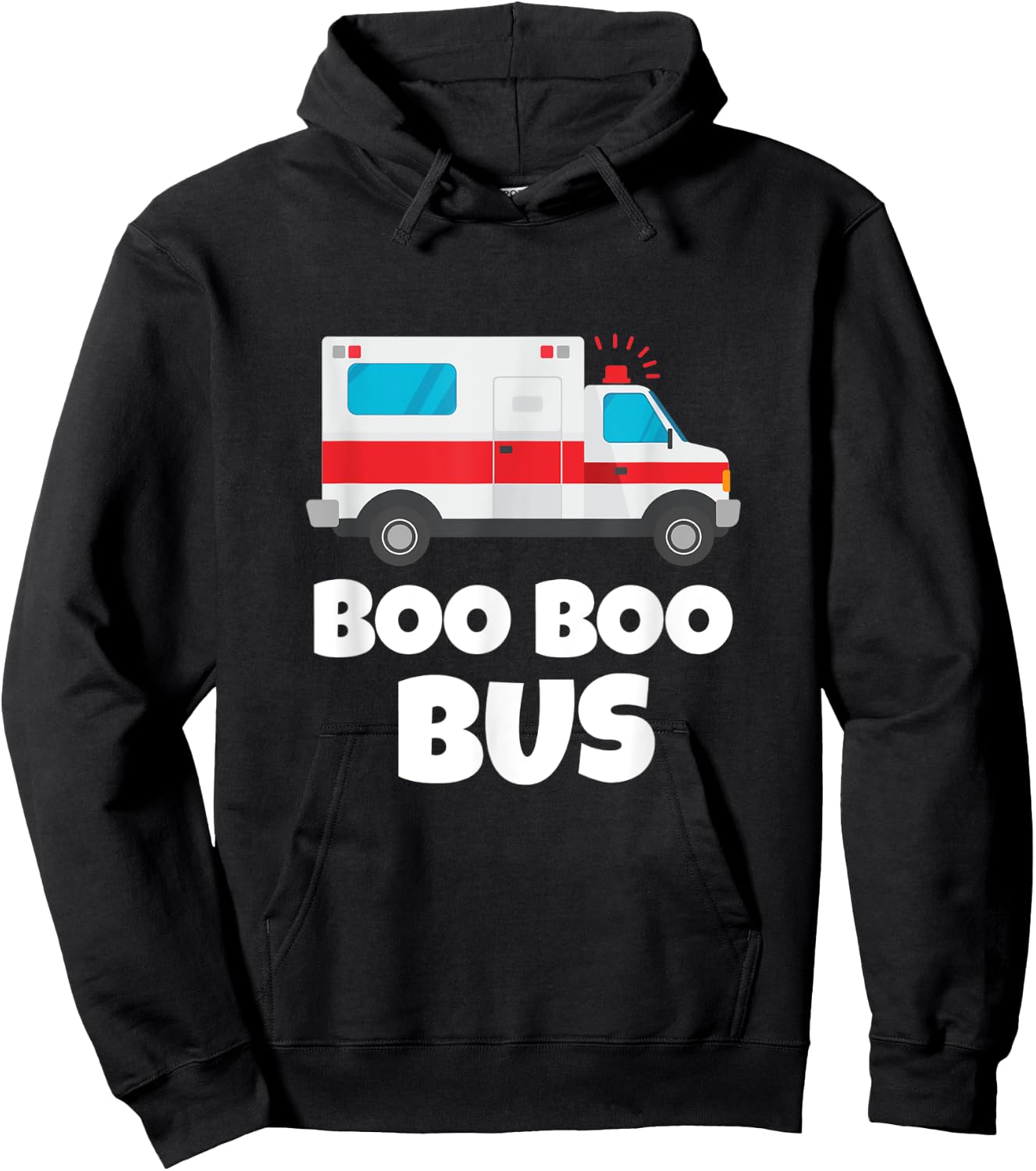 Boo Boo Bus First Responder Funny EMT Medical Ambulance Hoodie - Hoodie | Black