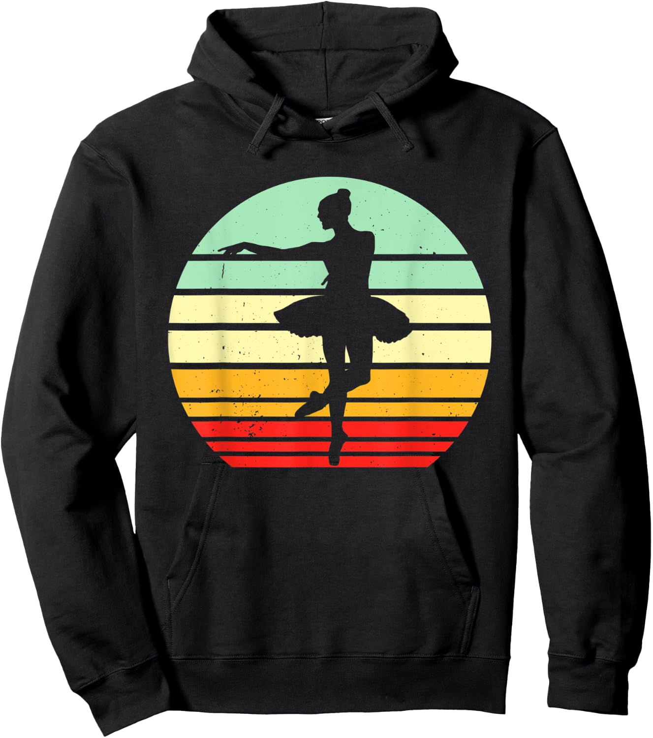 Vintage Ballet 80s Retro Ballerina Dancer Dance Pose Ballet Hoodie - Hoodie | Black