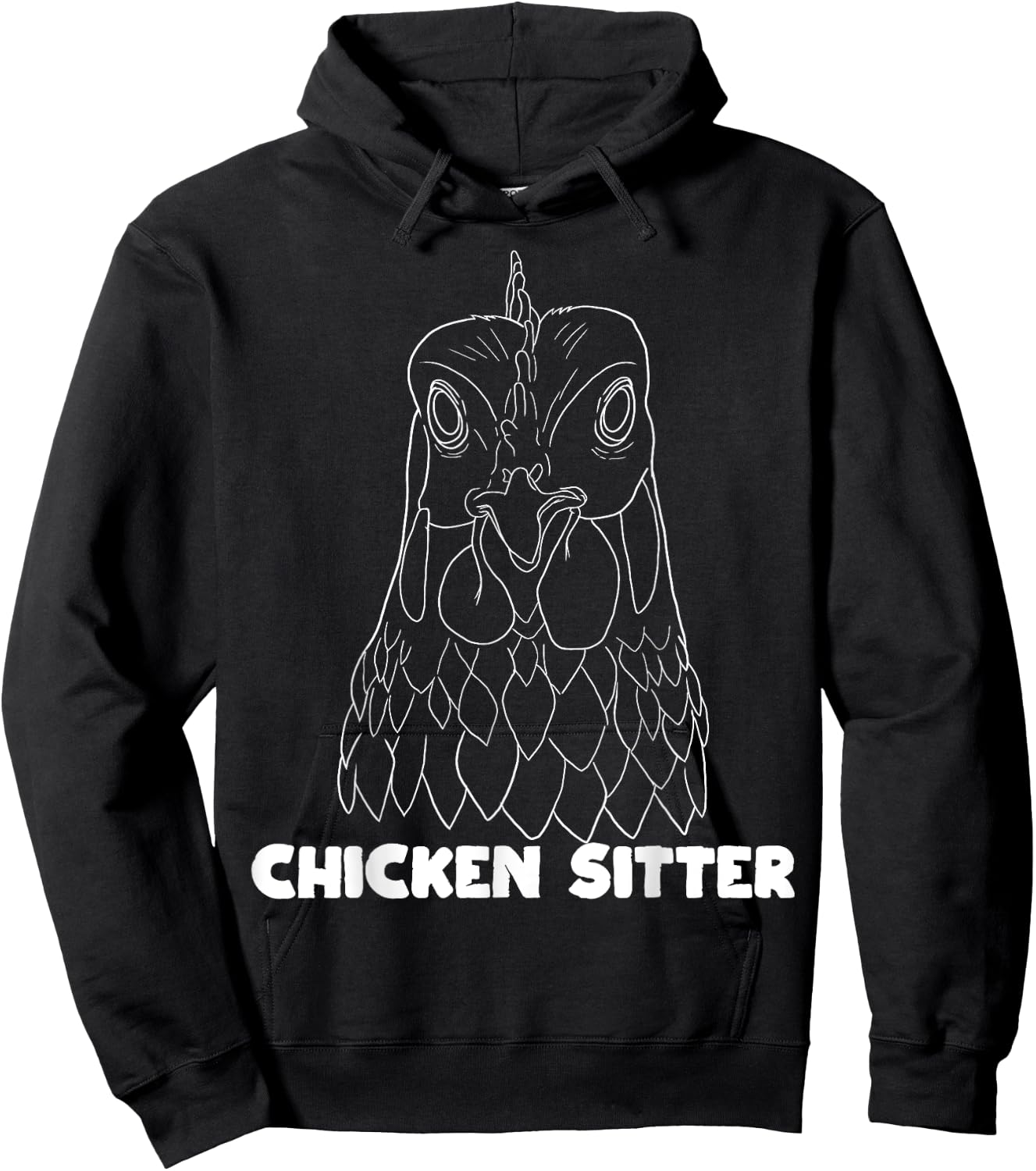Chicken Sitter Poultry Art For Chicken Lover Farm Men Women Hoodie - Hoodie | Black