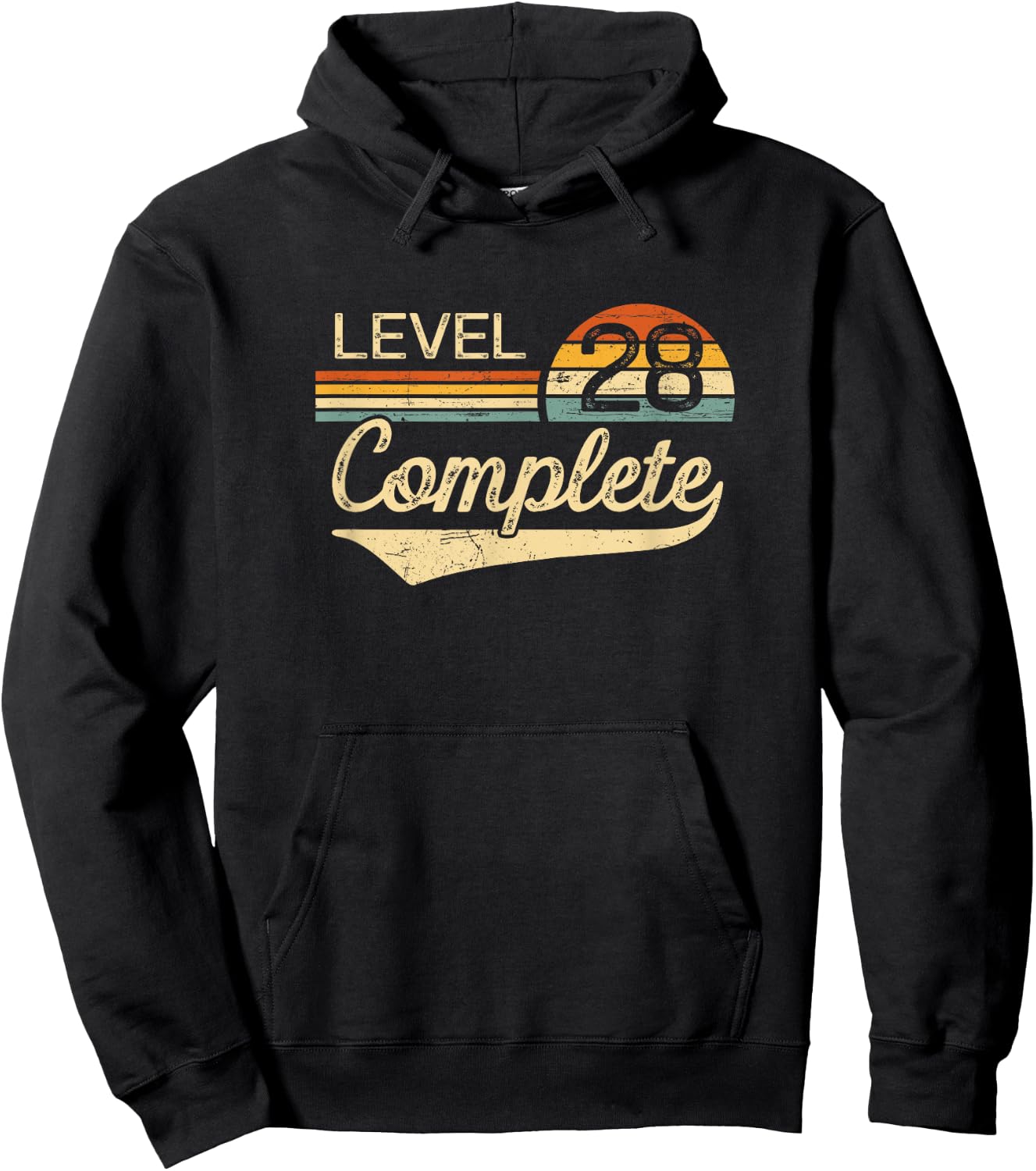 Level 28 Complete Vintage 28th Wedding Anniversary Hoodie - Hoodie | Black
