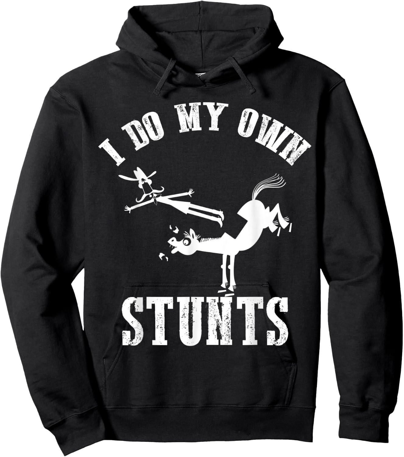 I Do My Own Stunts - Accident, Broken, Injury - Horse Hoodie - Hoodie | Black