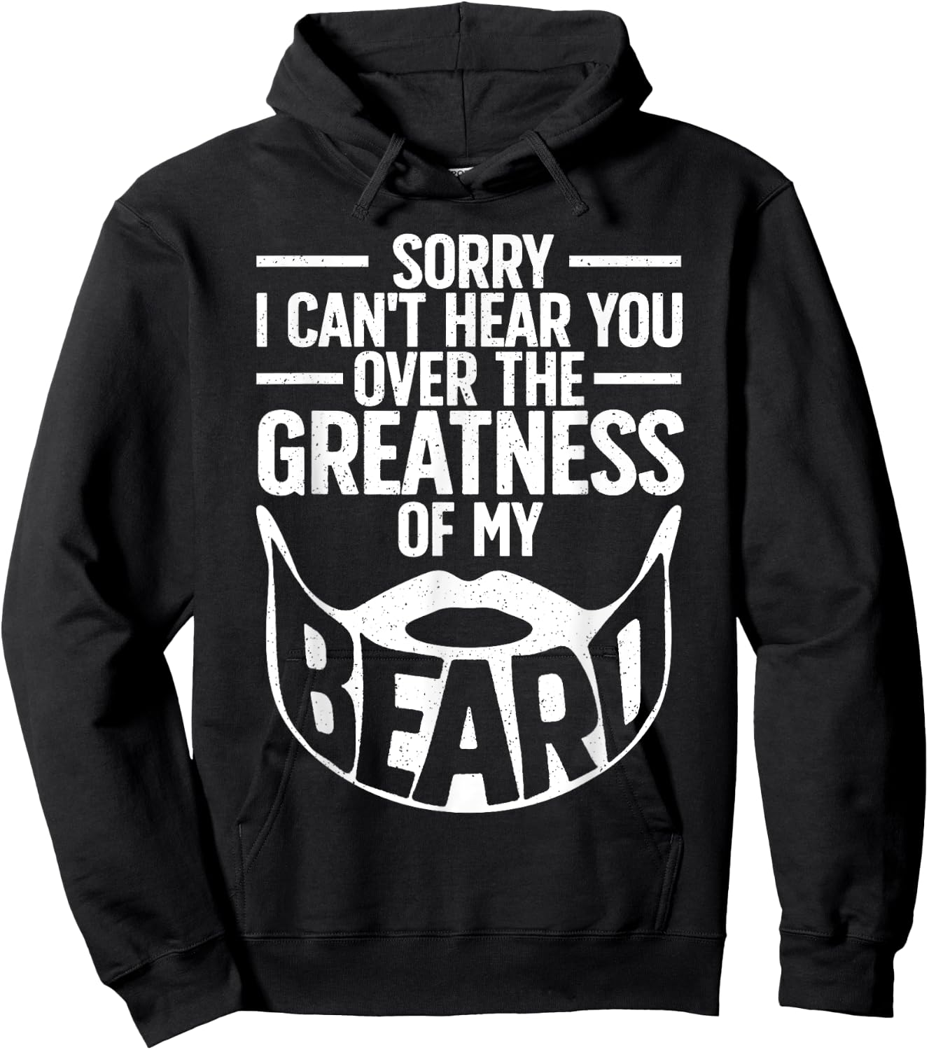 Funny Beard Design For Bearded Men Facial Hair Whisker Lover Hoodie - Hoodie | Black
