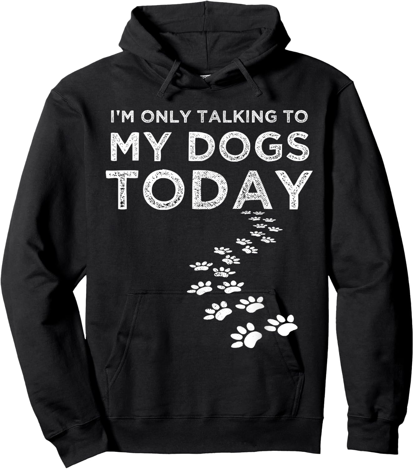I'm Only Talking To My Dogs Today Funny Dog Lover Gifts Women Hoodie - Hoodie | Black