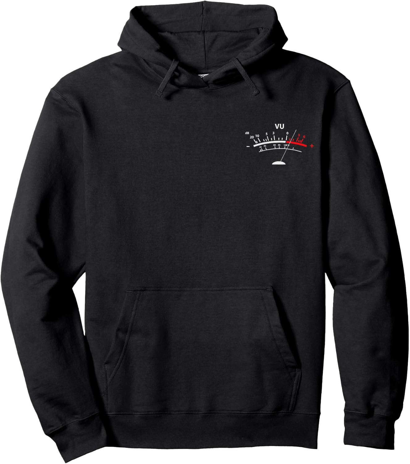 Retro VU Meter Vintage DJ Audio Stereo Music Sound Hoodie - Hoodie | Black