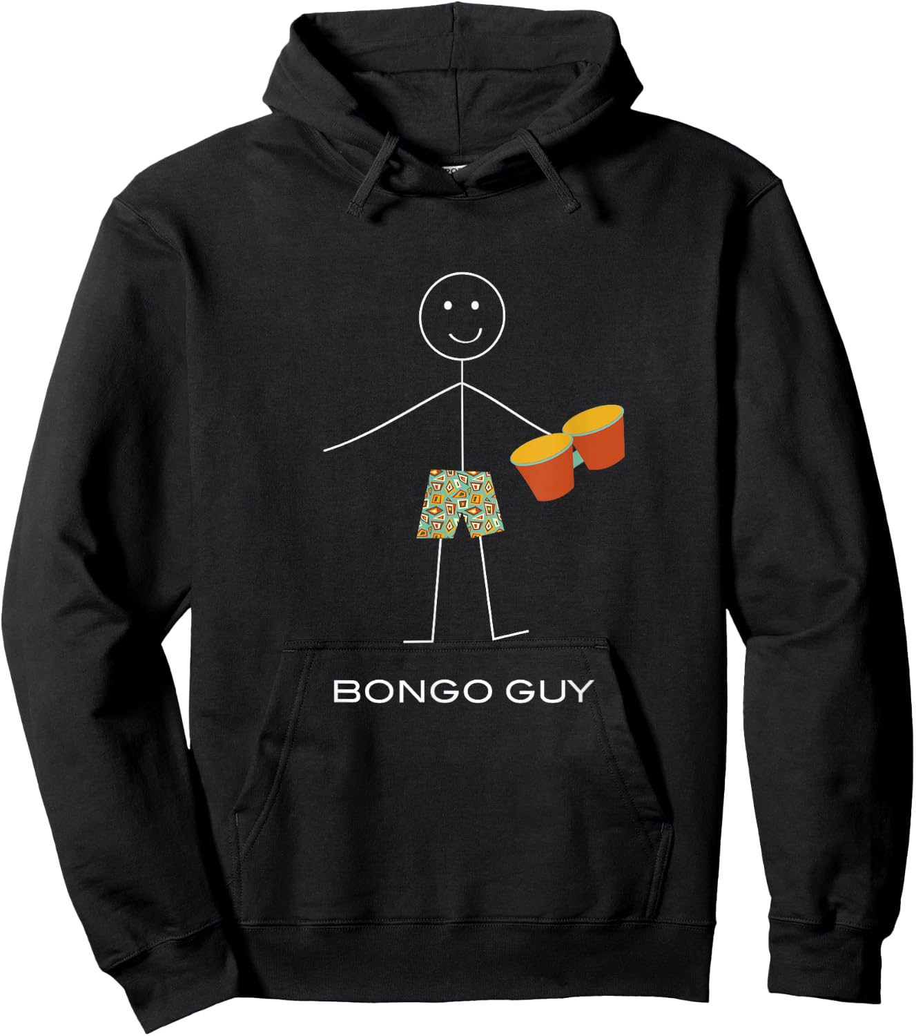 Funny Bongo Guy, Boy Bongo Player Musician Hoodie - Hoodie | Black