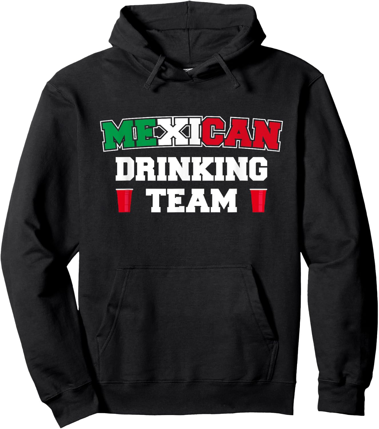 Mexican Drinking Team Funny Drinking Beer Lover Beer Pong Hoodie - Hoodie | Black