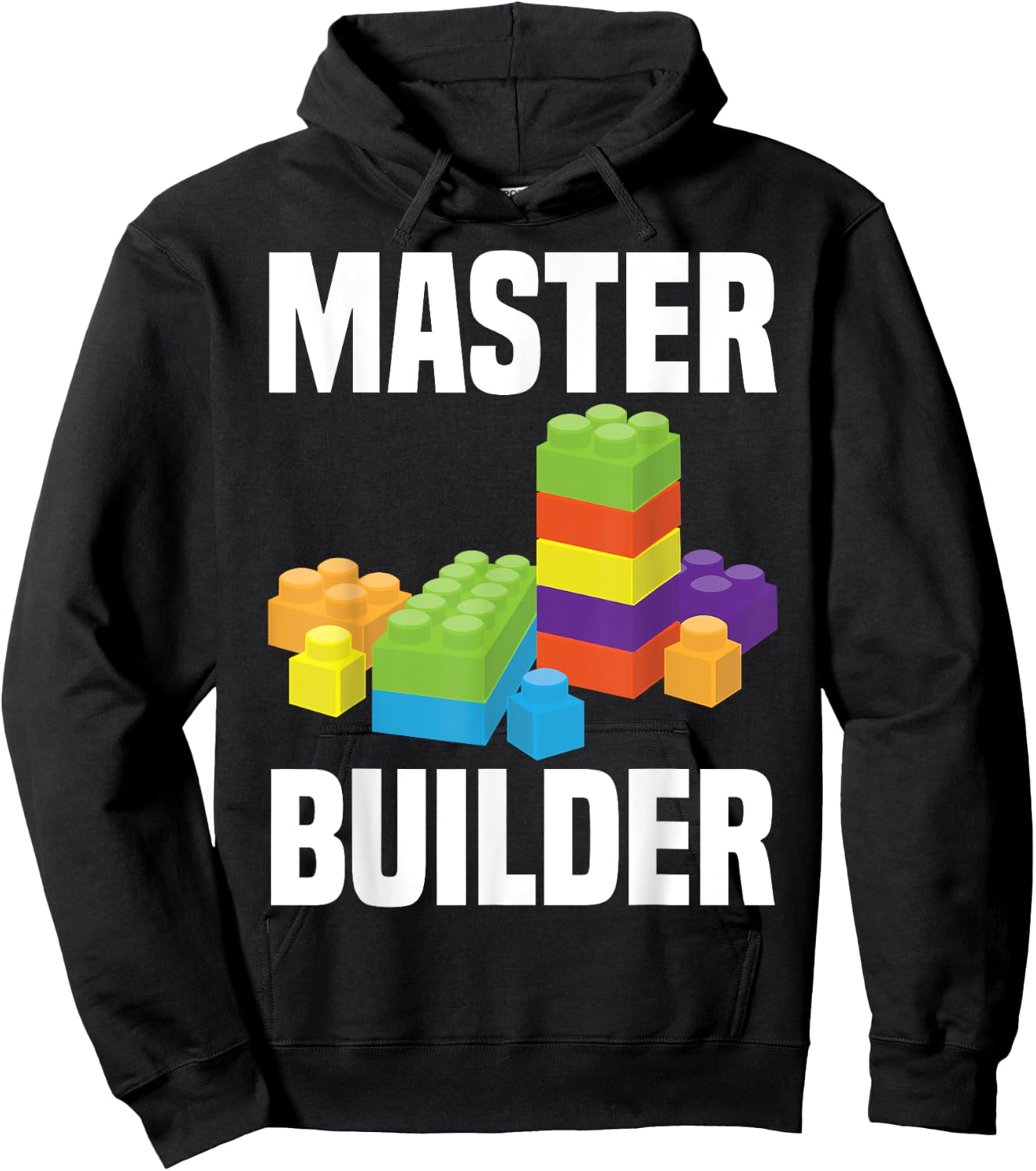 Cool Master Builder Funny Building Blocks Gift Men Women Hoodie - Hoodie | Black