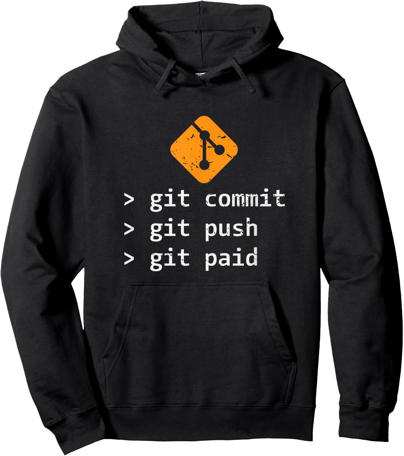 Git Commit Push Paid Programming Gift Hoodie - Hoodie | Black