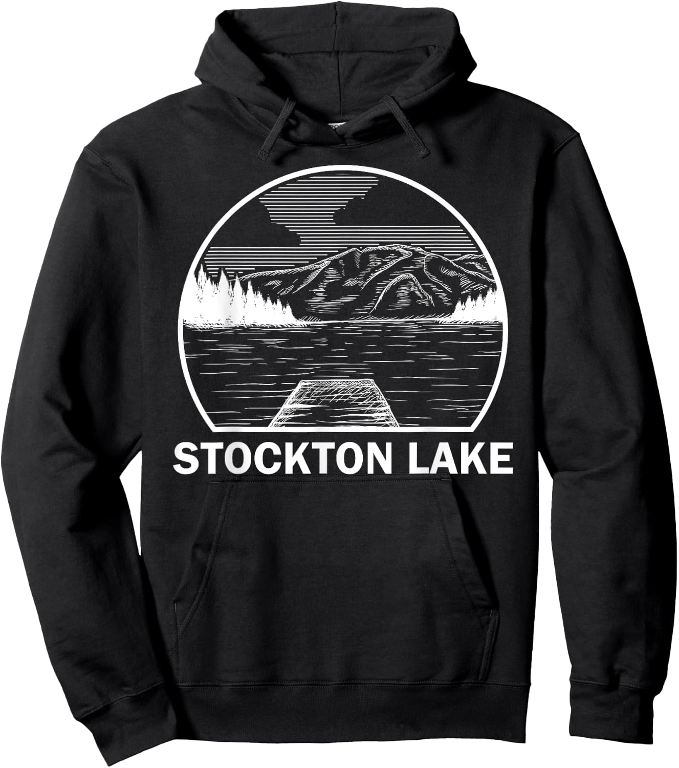 STOCKTON LAKE MISSOURI Funny Fishing Camping Summer Gift Men Women Kids Hoodie - Hoodie | Black